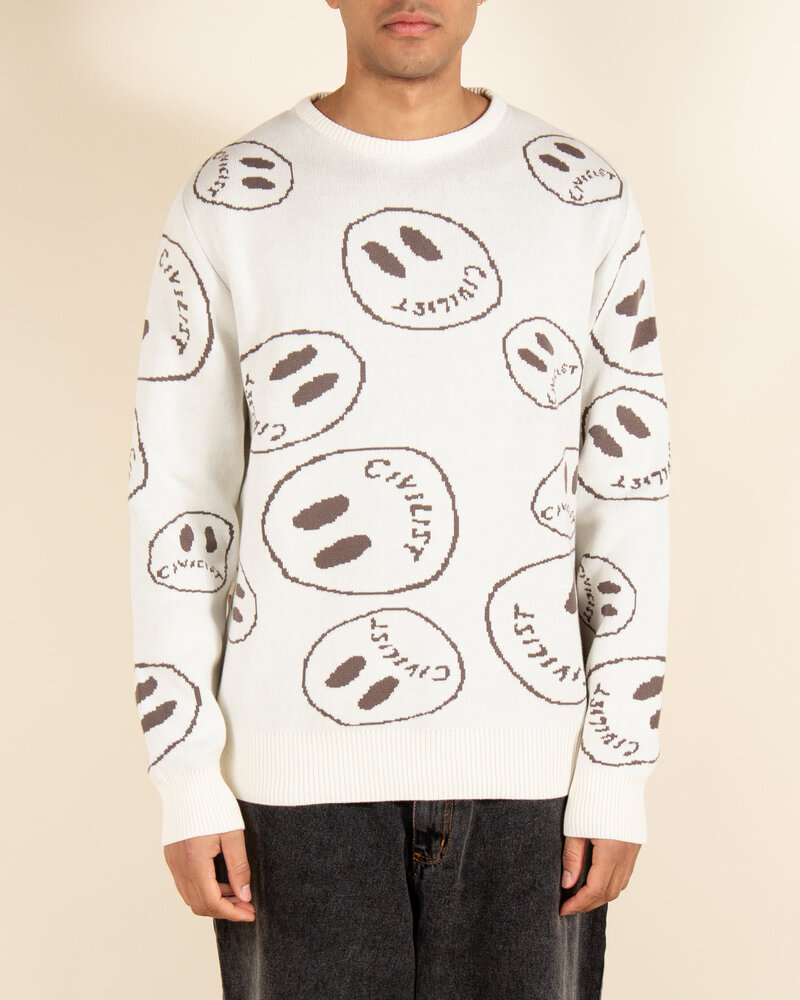 Civilist Civilist Smiler Knit Crew - Ecru