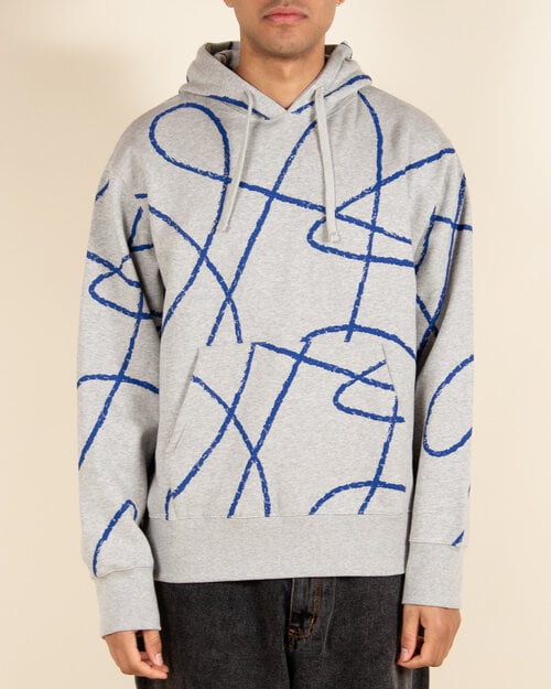 Poetic Collective Poetic Collective Doodle Pattern Hoodie - Heather Grey