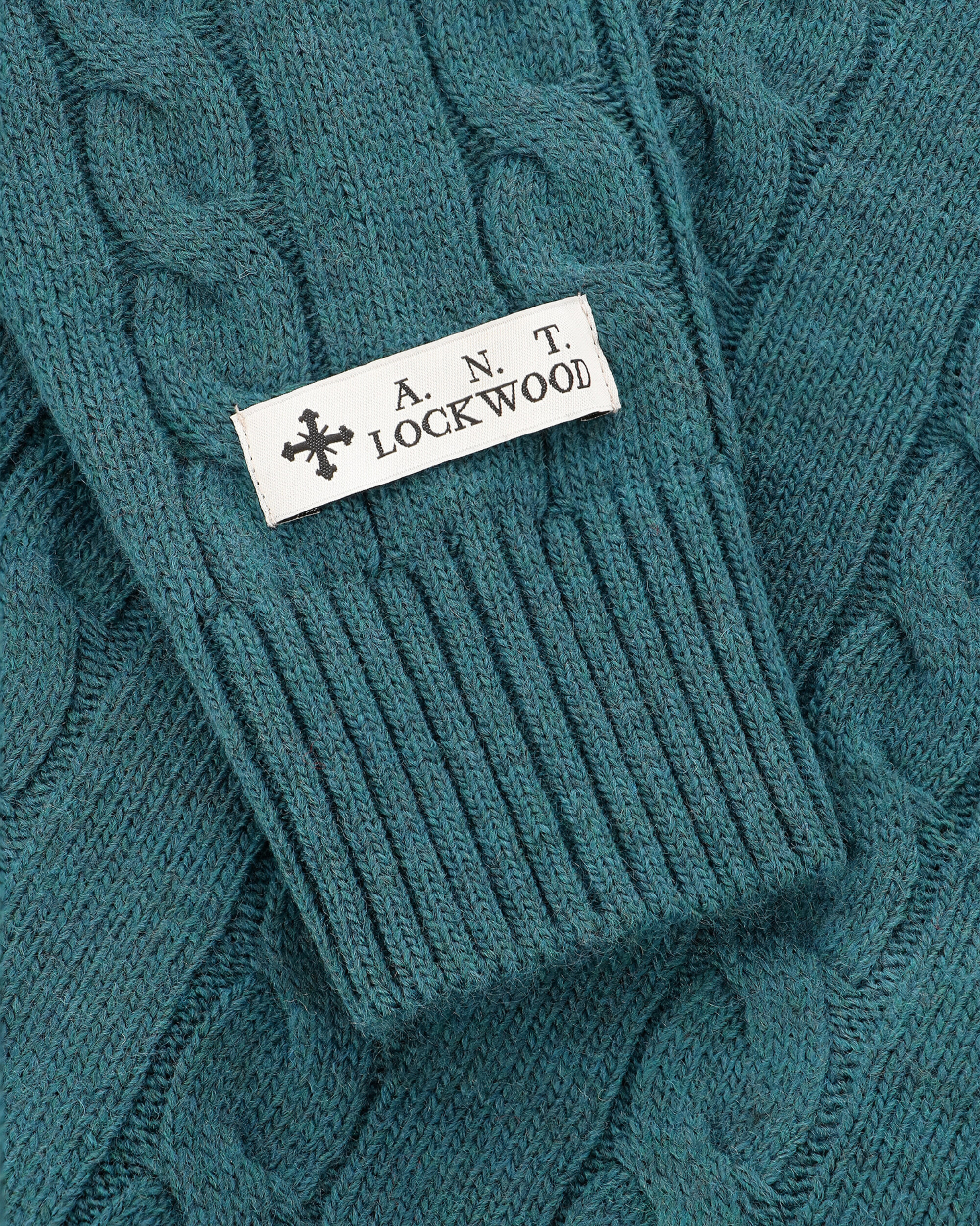 Lockwood Cable Knit Zip - Blue