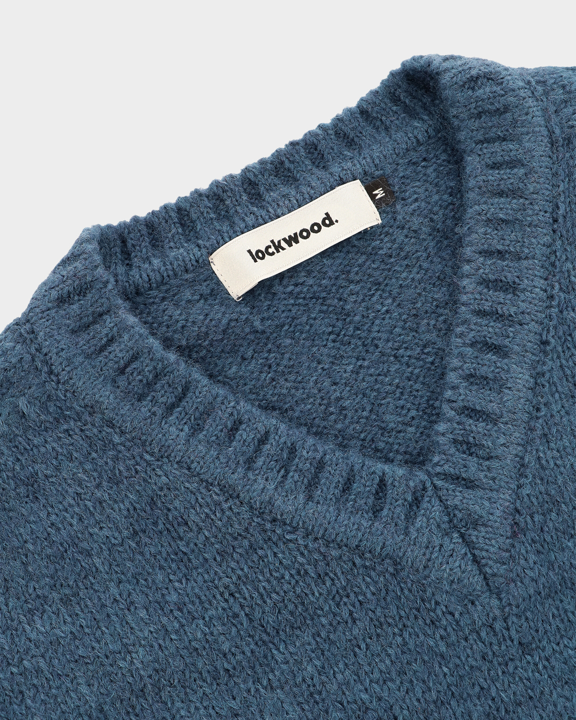 Lockwood V-Neck Knit Sweater - Blue