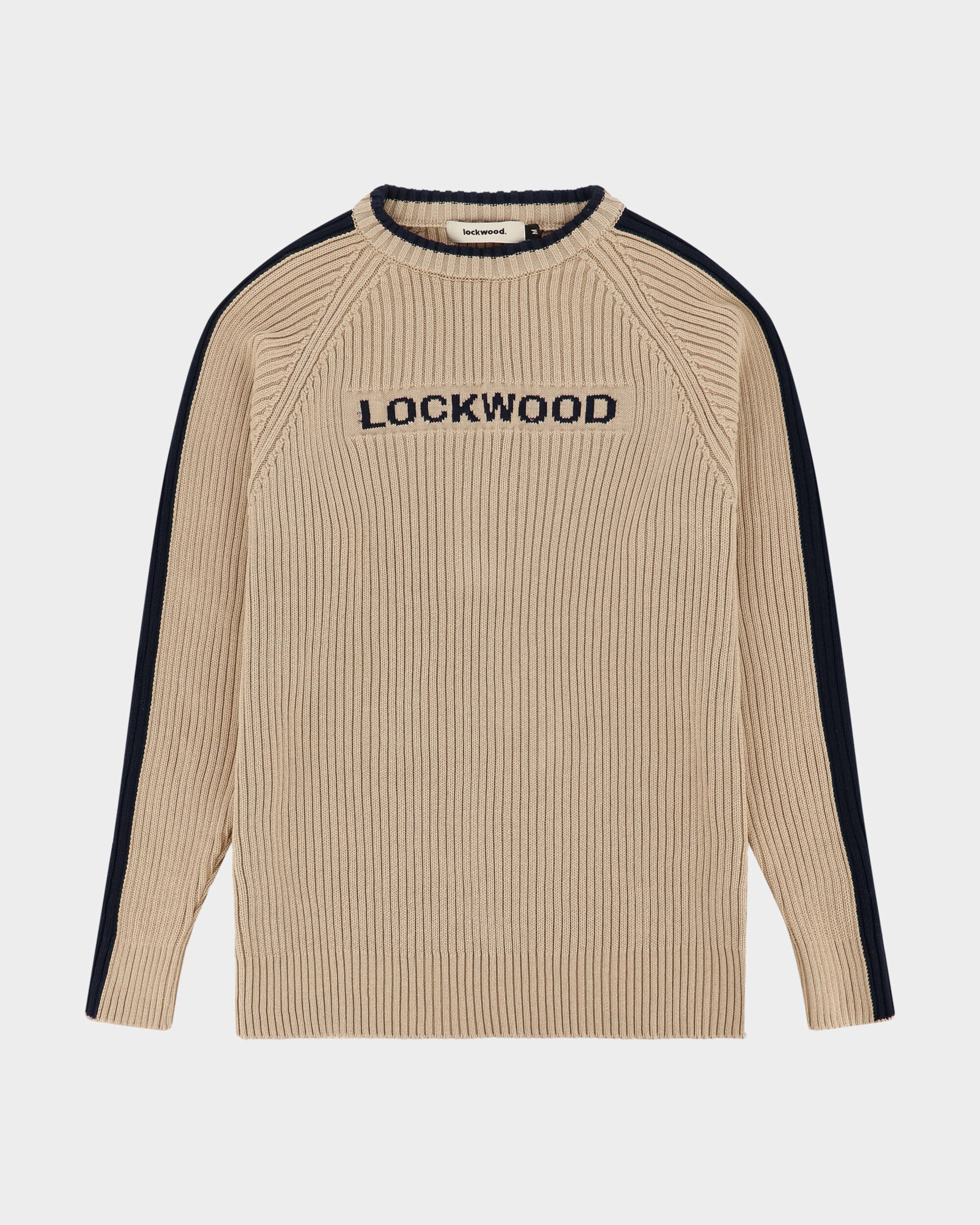 Lockwood Y2K Rib - Knit - Beige/Navy