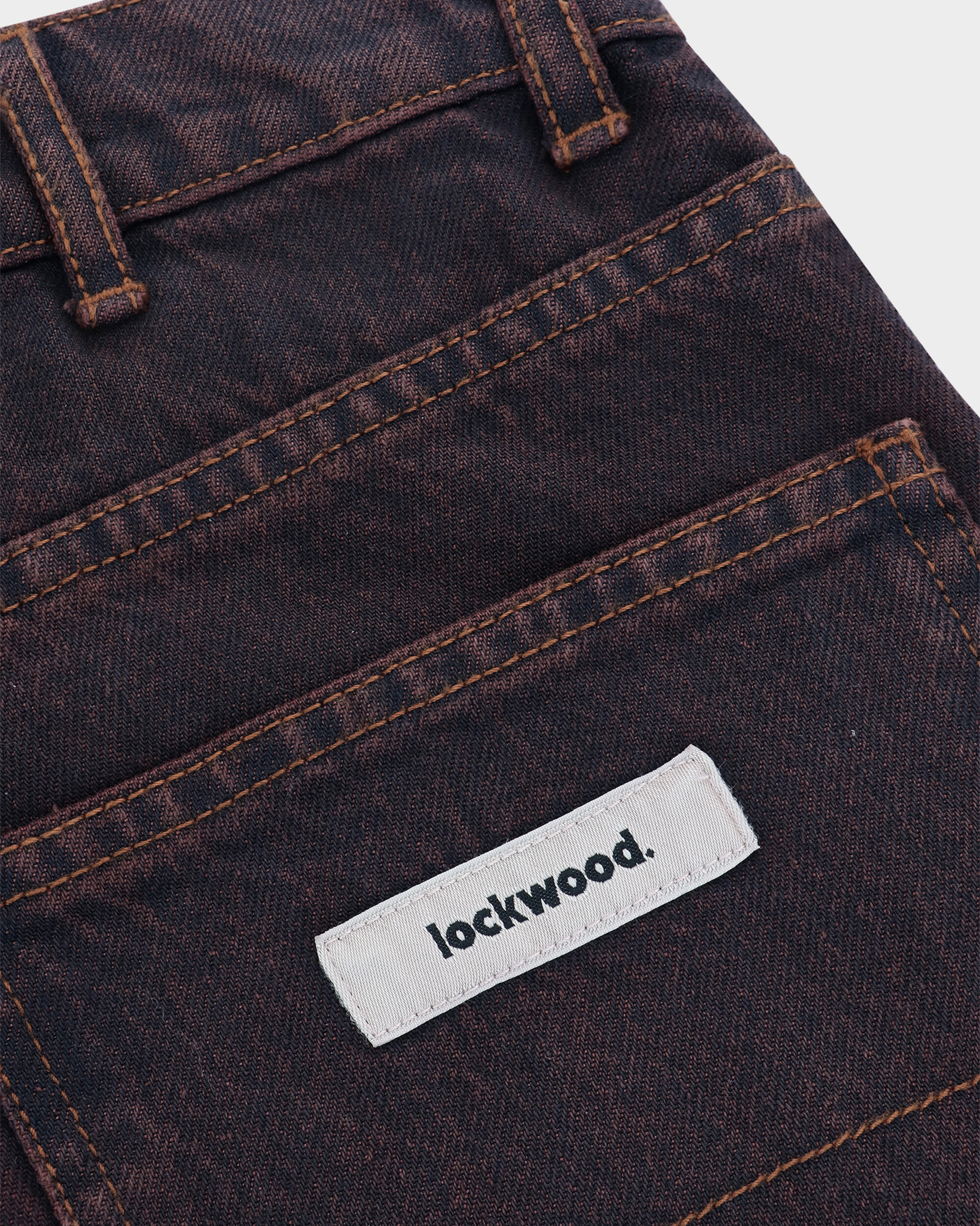 Lockwood Straight Baggy Jeans - Burgundy