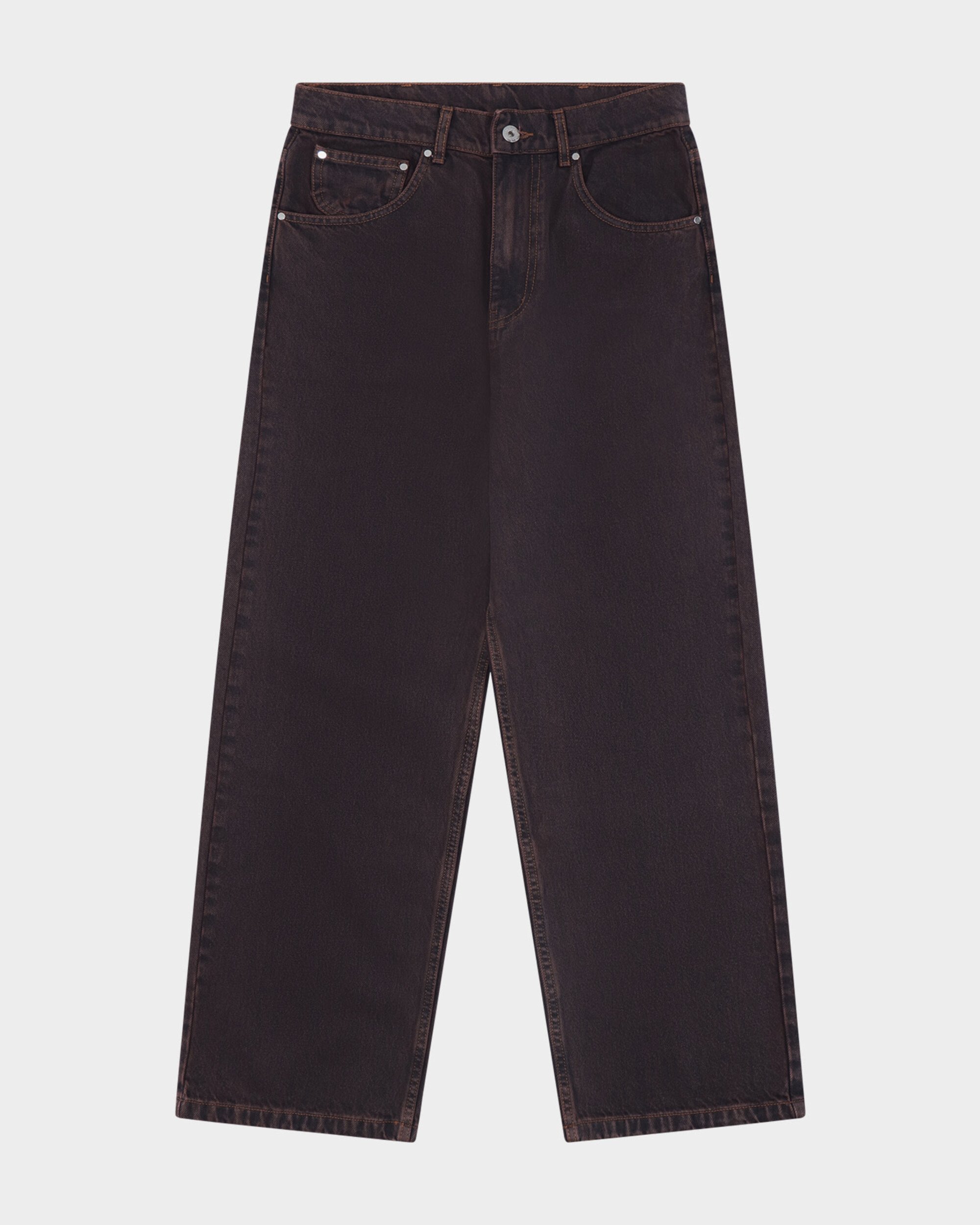 Lockwood Straight Baggy Jeans - Burgundy