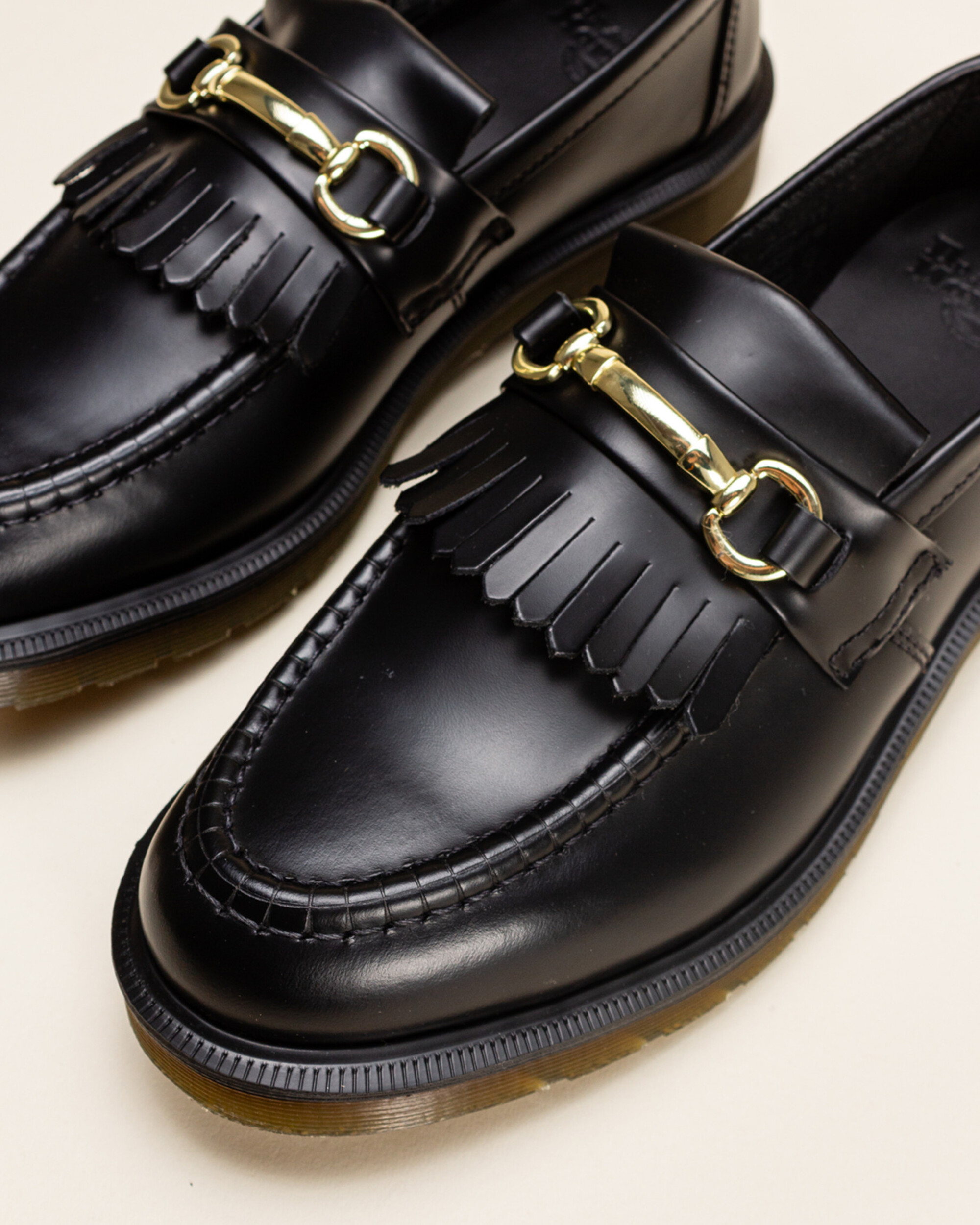 Dr. Martens Adrian Snaffle Leather Loafers - Black/Polished Smooth