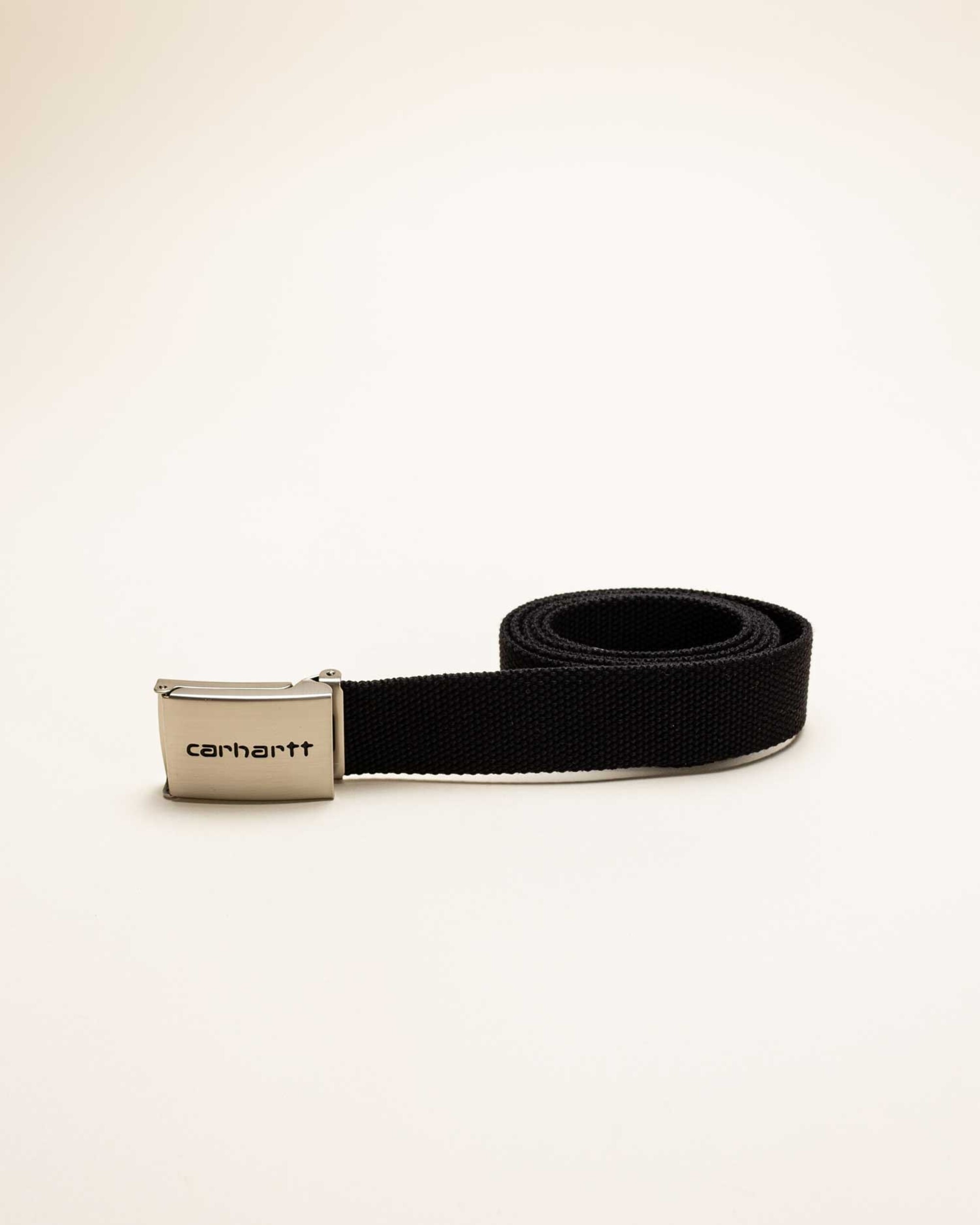 Carhartt WIP Clip Belt Chrome - Black