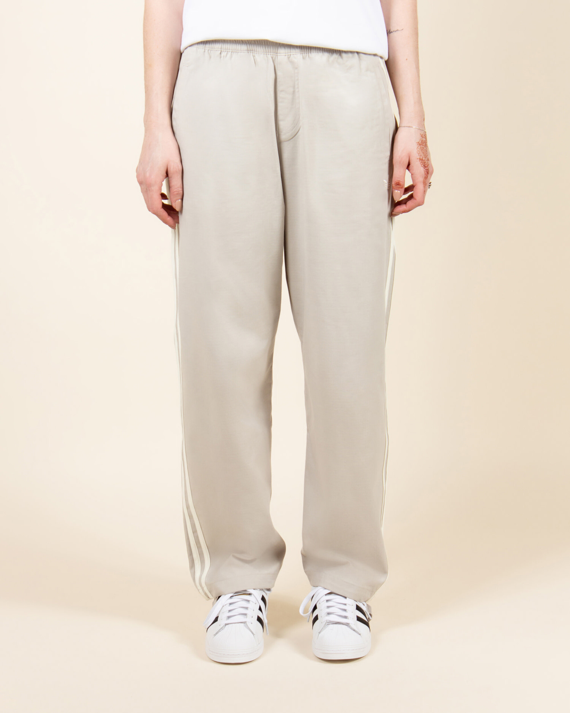 Adidas Superfire Track Pants - Putty Grey/Ivory