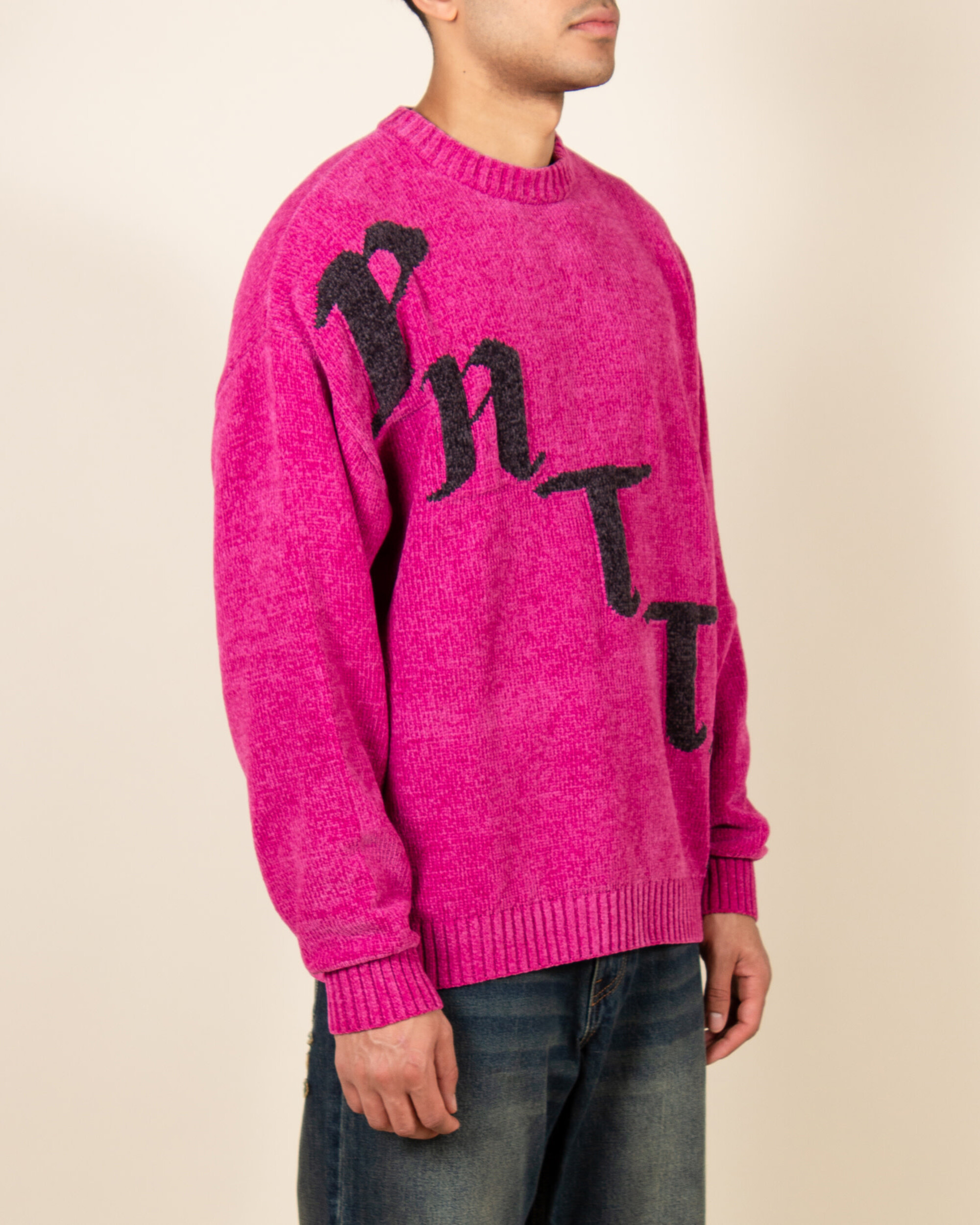 Patta Chenille Knitted Sweater - Fuchsia Red