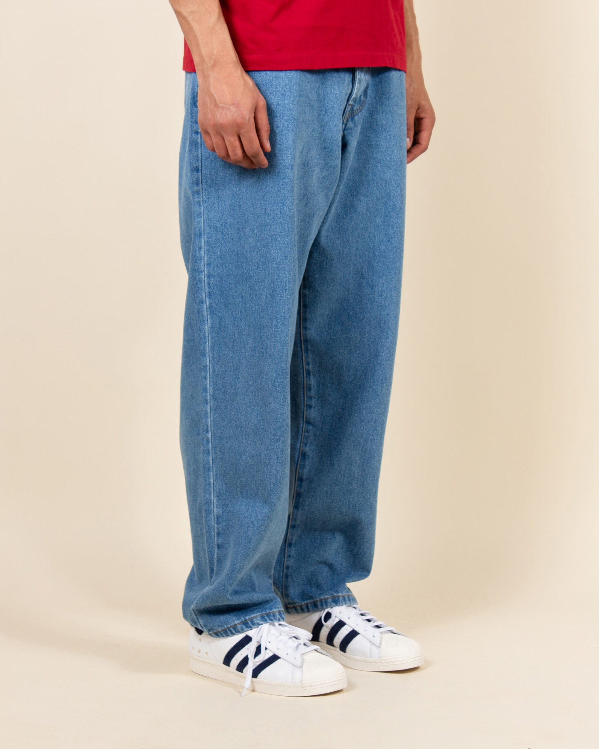 POP Crest Denim Drs Pants - Stonewash