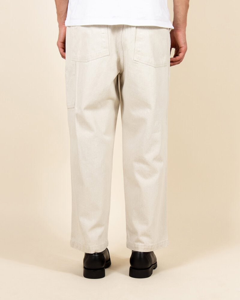 Kappy Kappy Two Tuck Wide Kation Pants - Cream