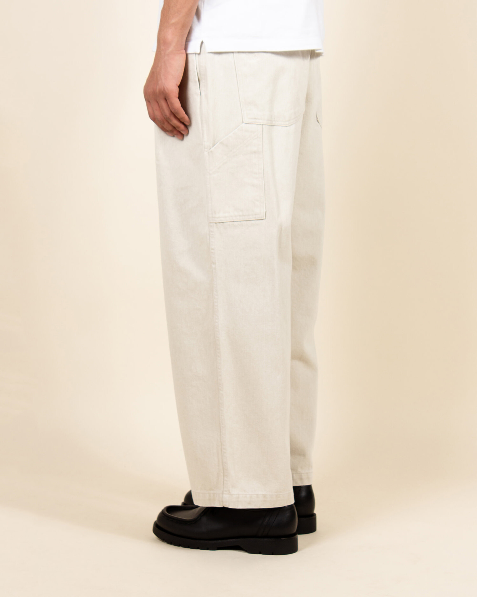 Kappy Two Tuck Wide Kation Pants - Cream