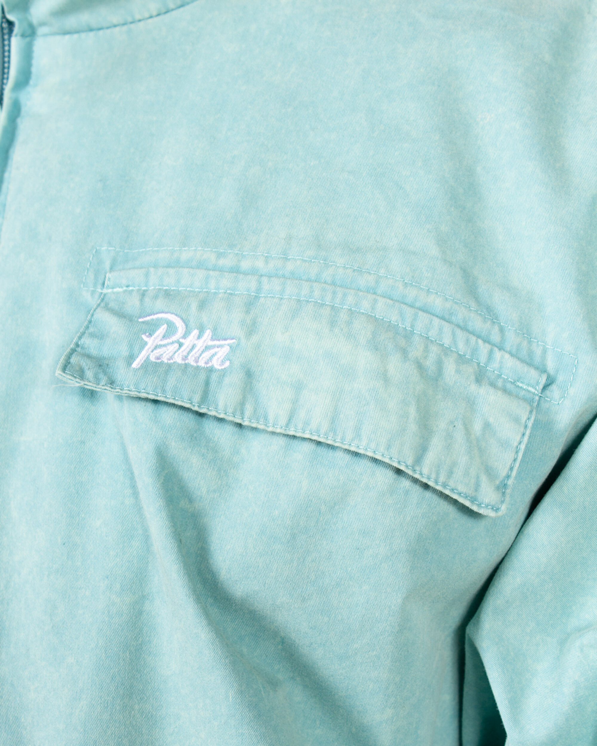 Patta Acid Washed Track Jacket - Blue Radiance