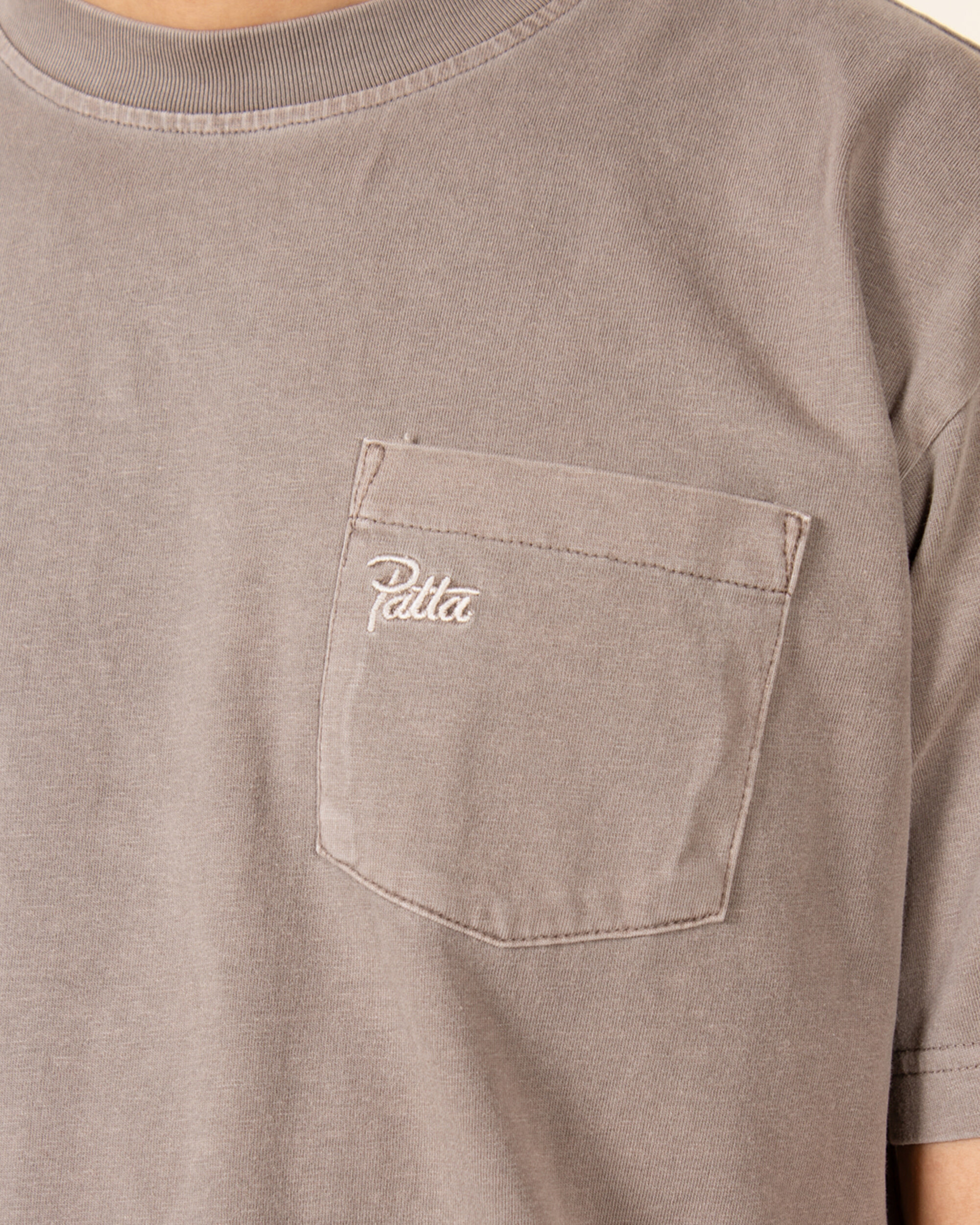 Patta Basic Pocket T-Shirt - Driftwood