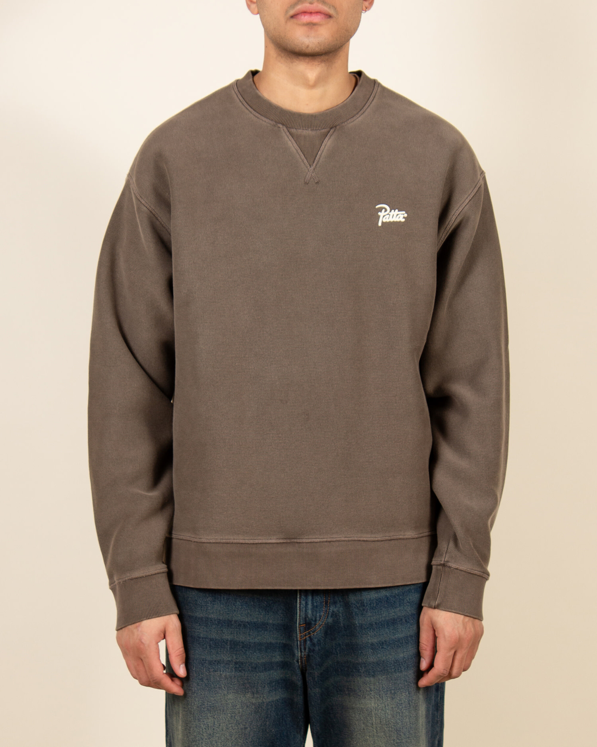 Patta Classic Washed Crewneck Sweater - Morel