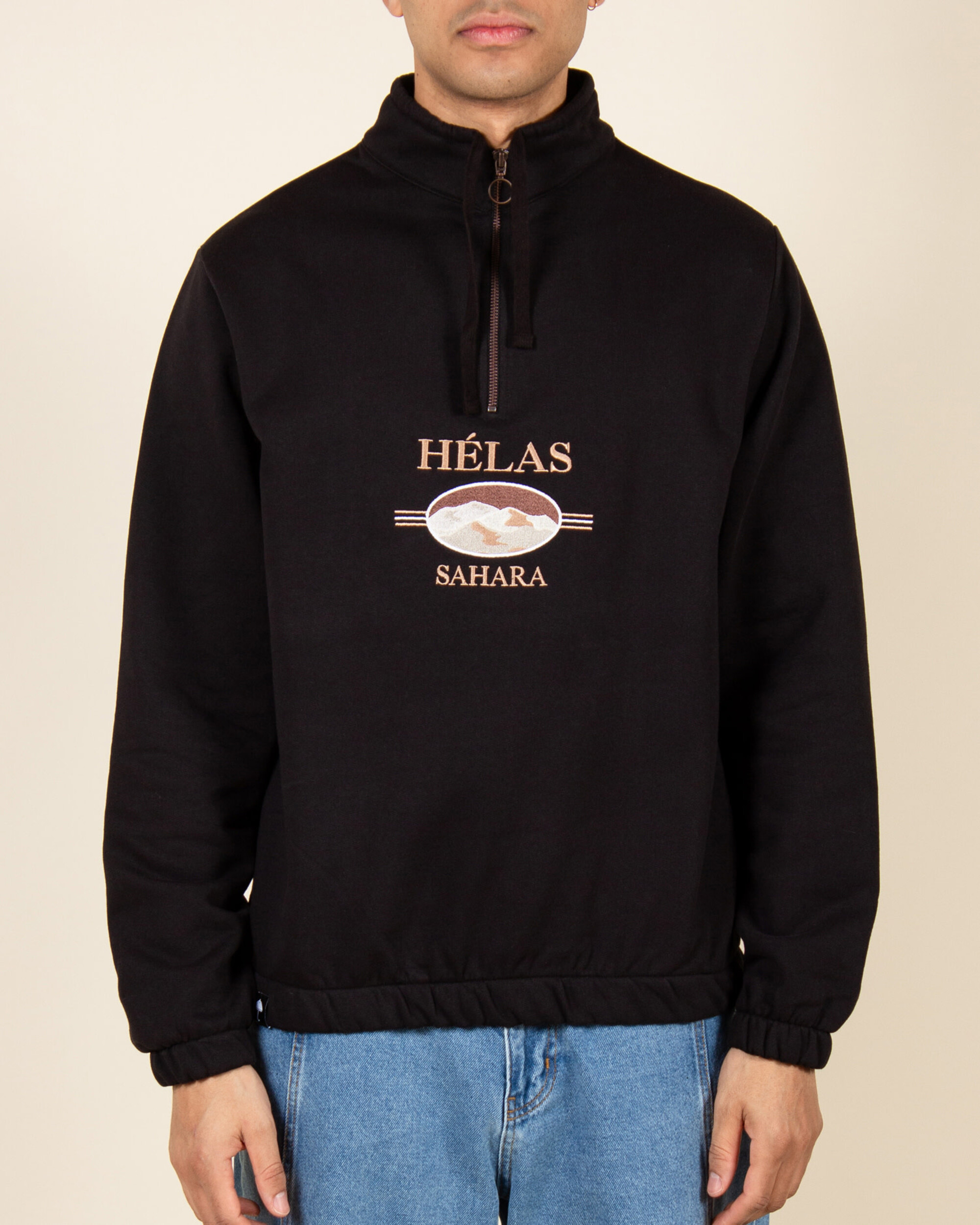 Helas Sahara Quarter Zip - Black