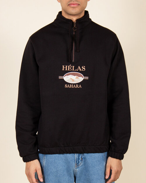 Helas Helas Sahara Quarter Zip - Black