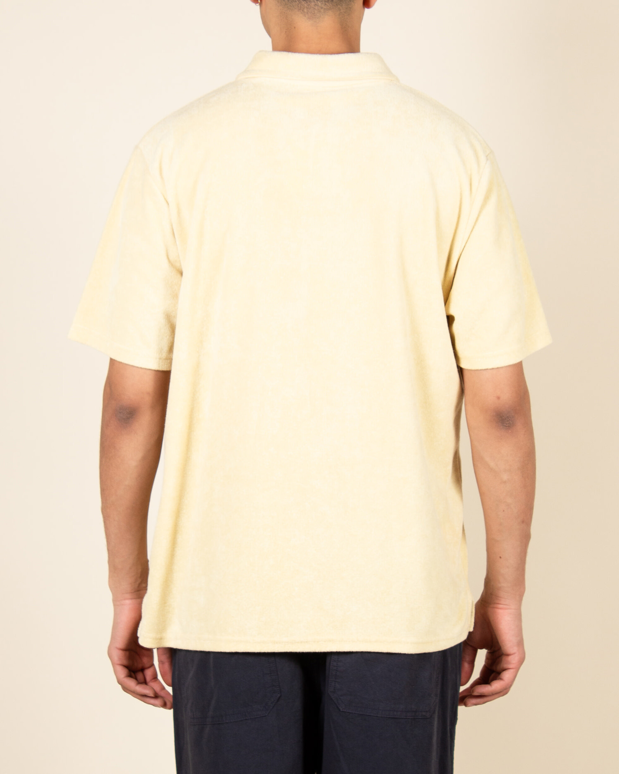 Kappy Sunrise Terry Collar T-Shirt - Butter