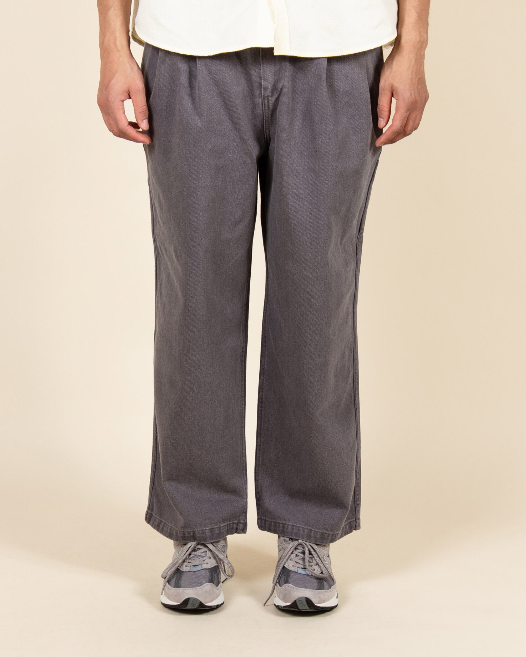 Kappy Two Tuck Wide Kation Pants - Gray