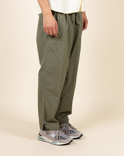 Kappy Kappy Two Tuck Wide Nylon Pants - Khaki