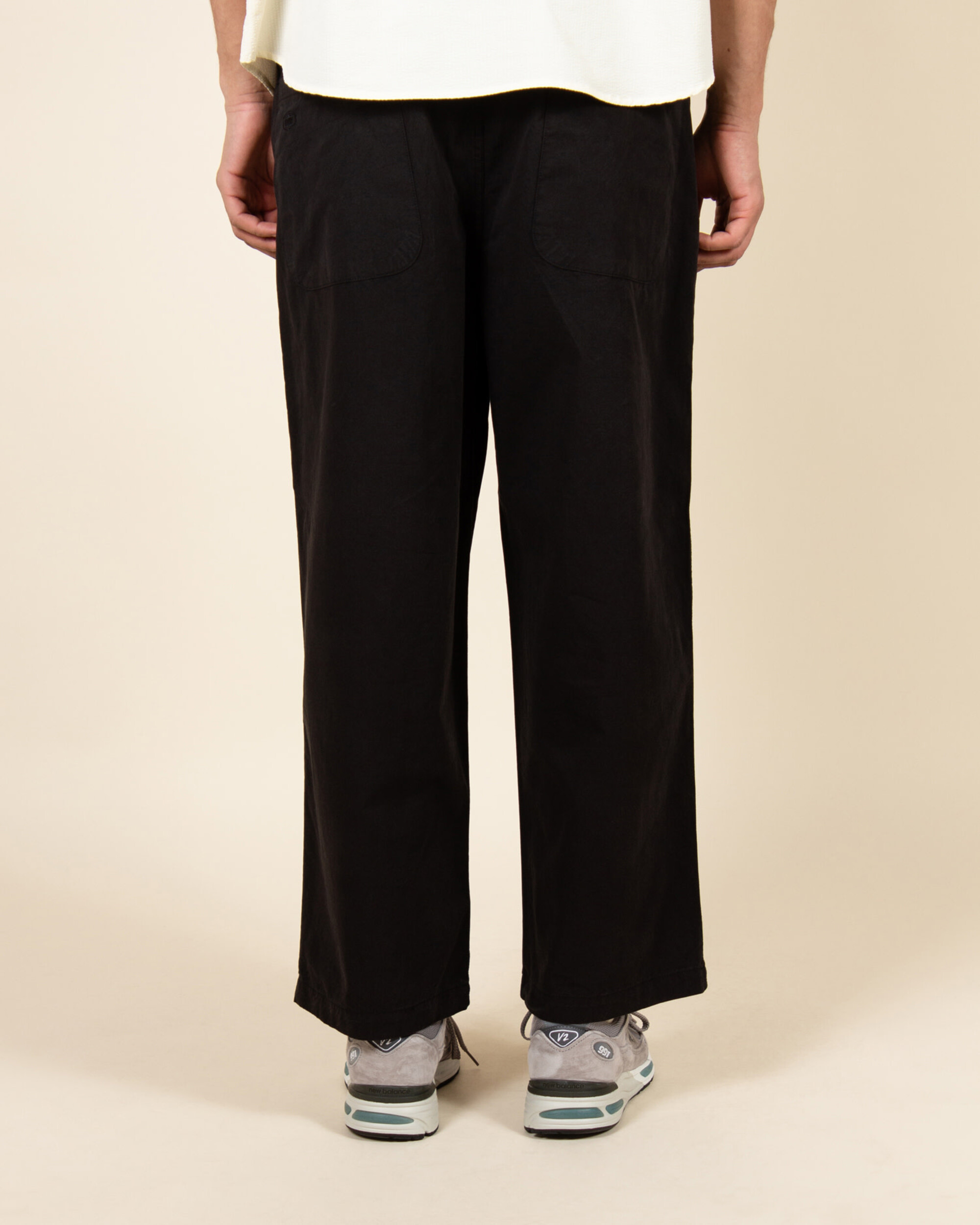 Kappy Two Tuck Wide Pants - Black