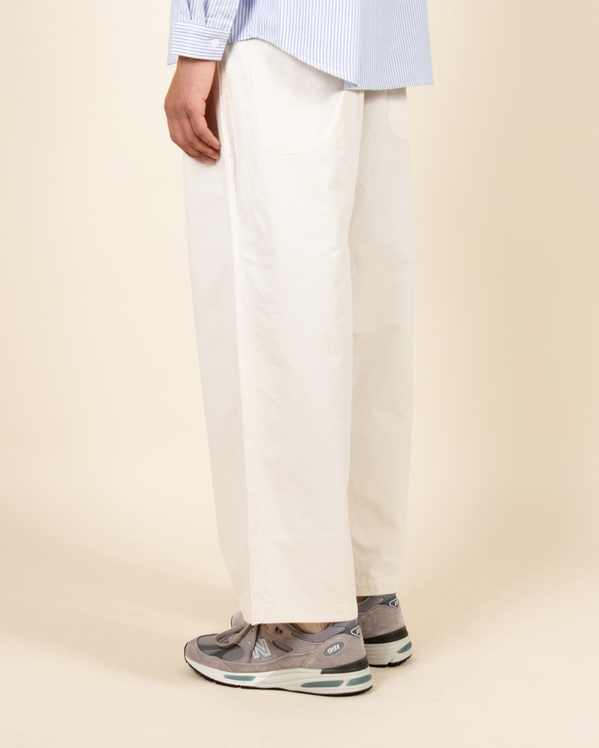 Kappy Two Tuck Wide Pants - Cream