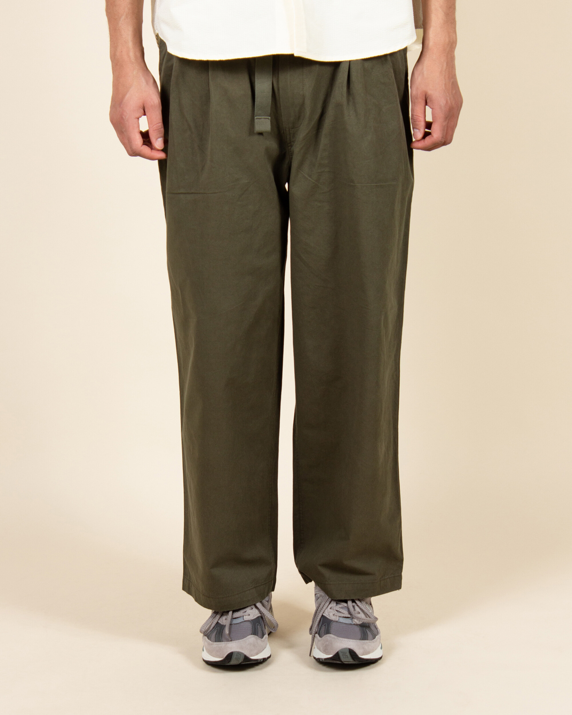 Kappy Two Tuck Wide Pants - Khaki