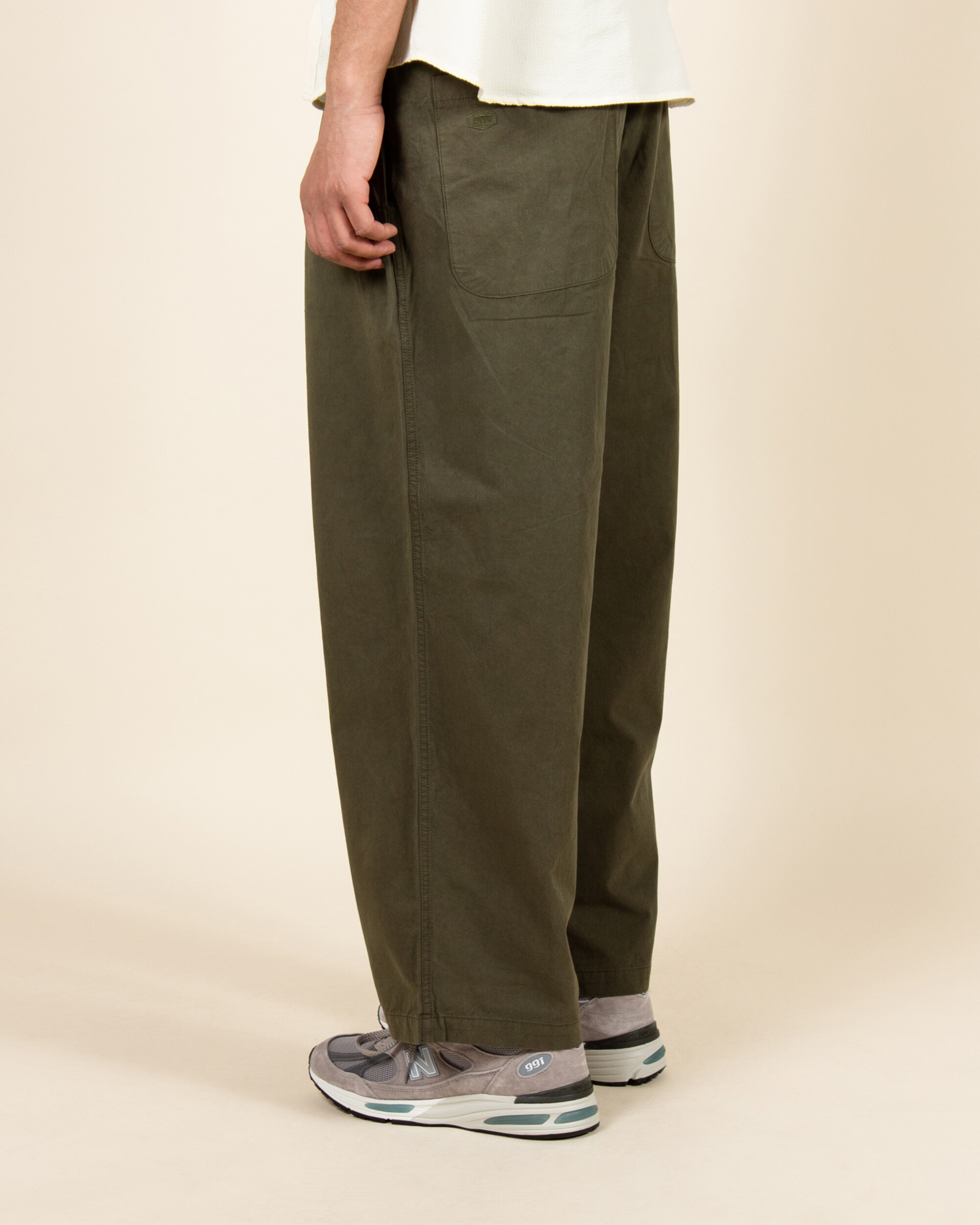 Kappy Two Tuck Wide Pants - Khaki