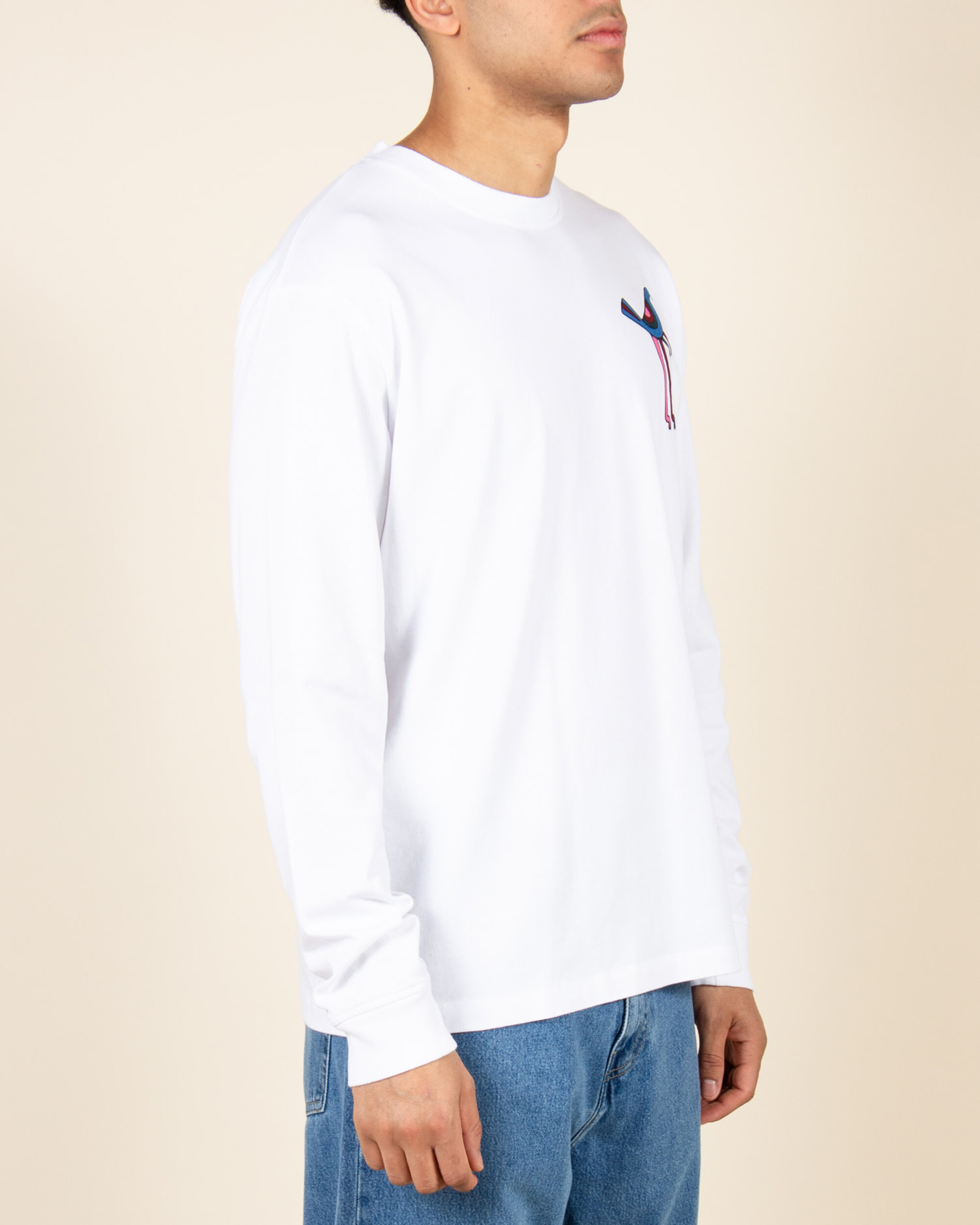Parra Wine And Books Longsleeve T-Shirt - White