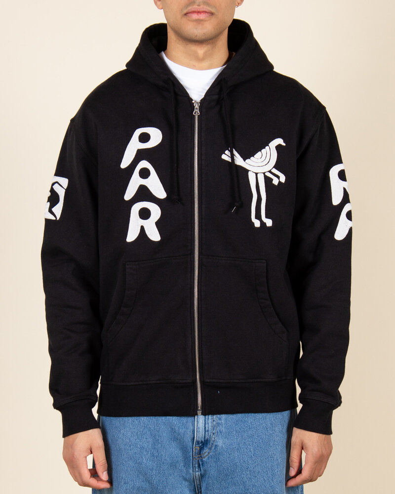 Parra Parra Zipped Pigeon Zip Hooded Sweatshirt - Black