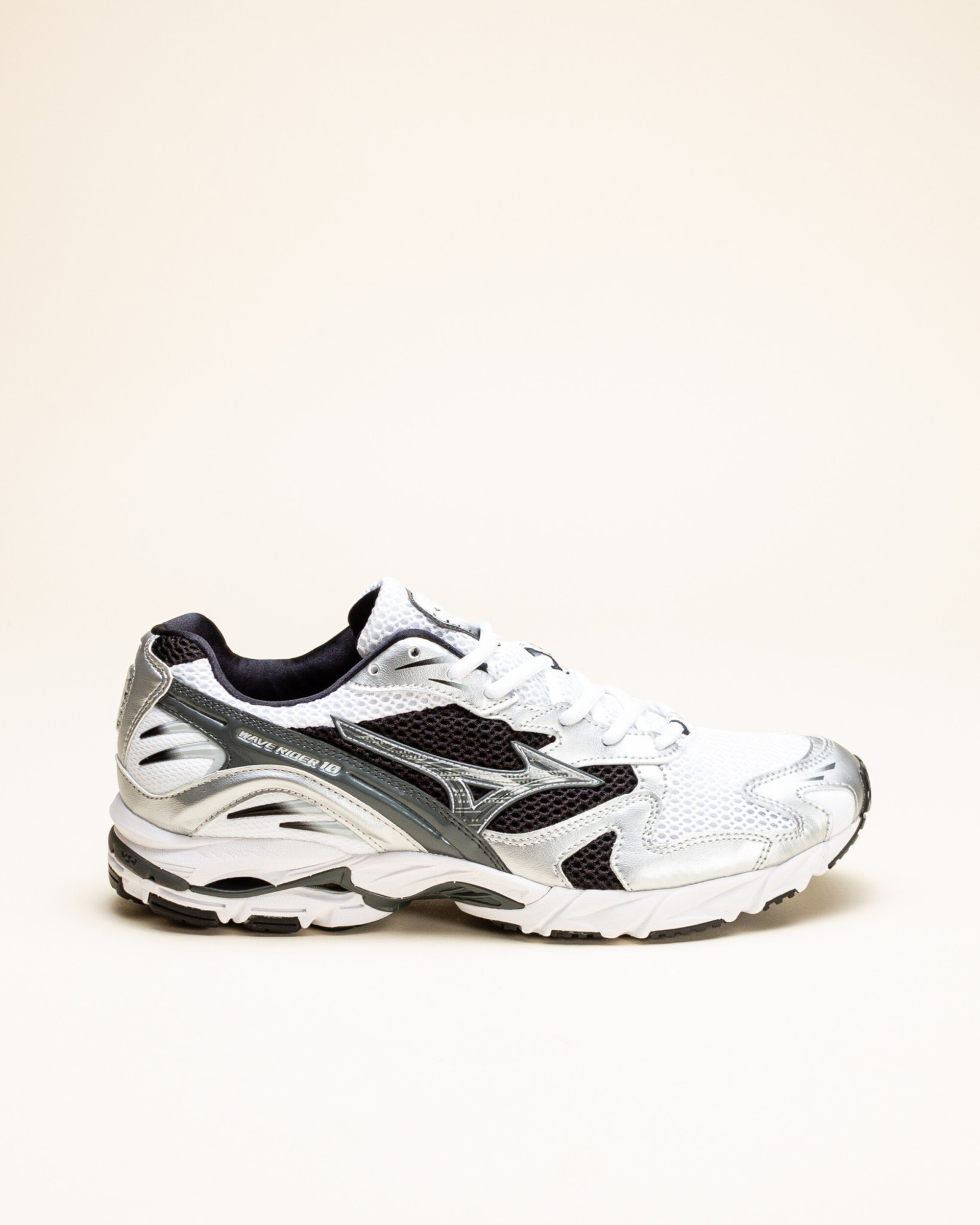 Mizuno Wave Rider 10 - White/Silver/Black