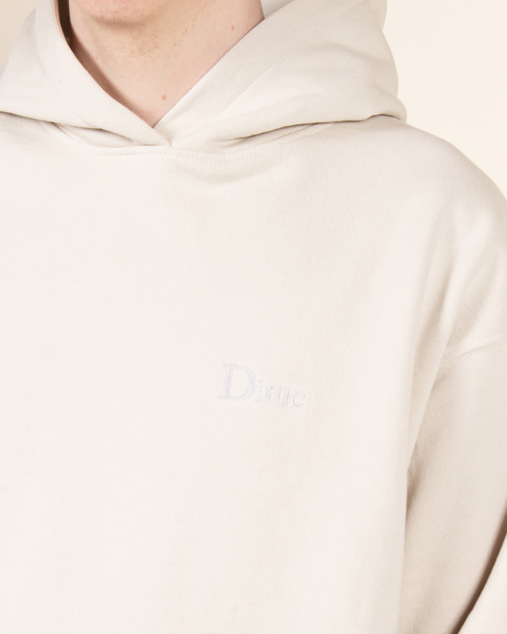 Dime Classic Small Logo Hoodie - Fog