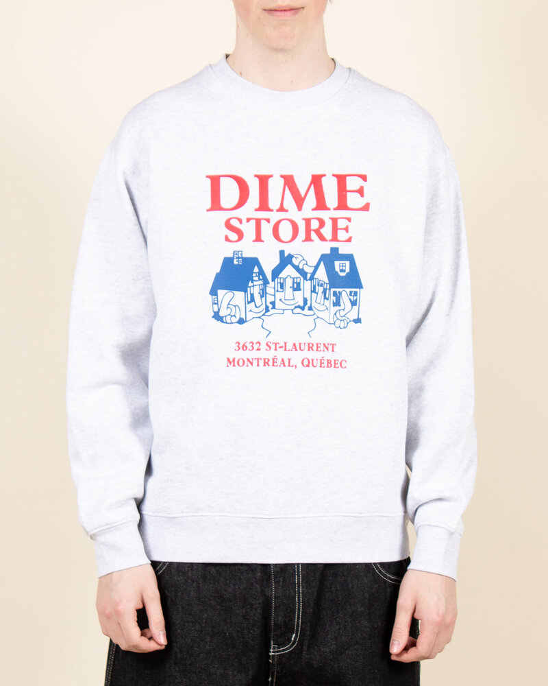 Dime Dime Skateshop Crewneck - Ash