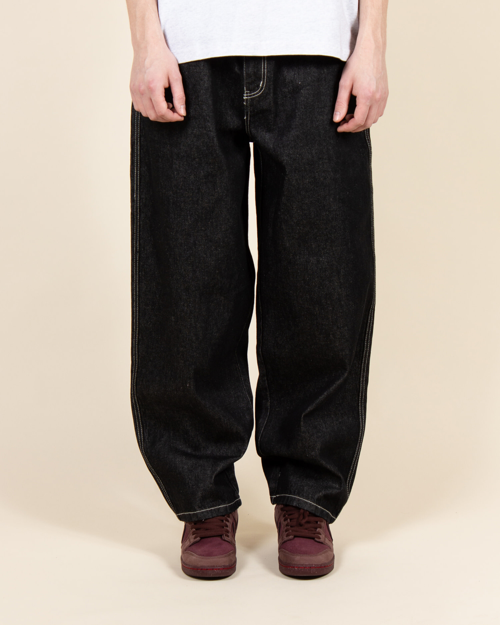 DIME - Classic Baggy Denim Pants (Black)