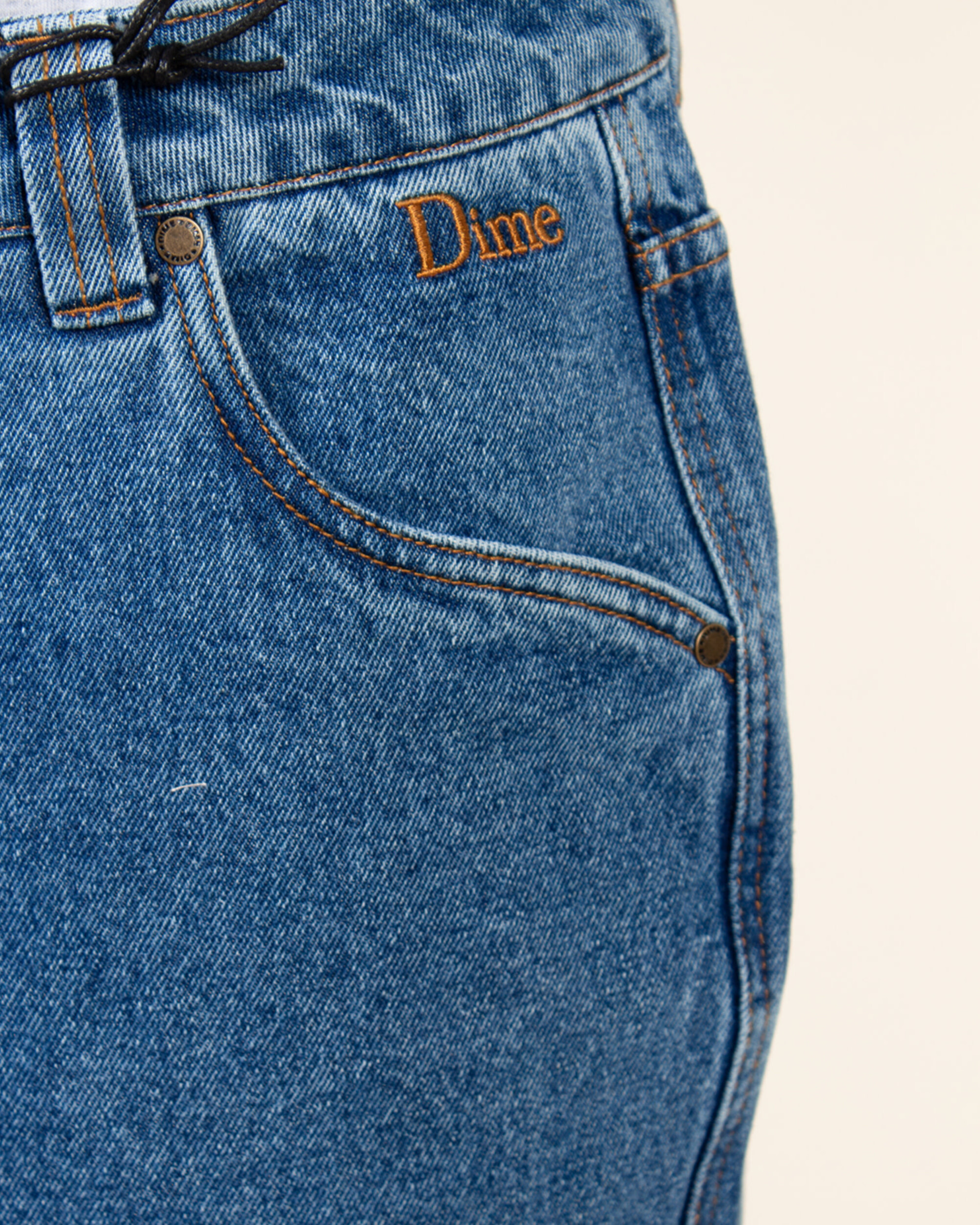 Dime Classic Relaxed Denim Pants - Indigo Washed