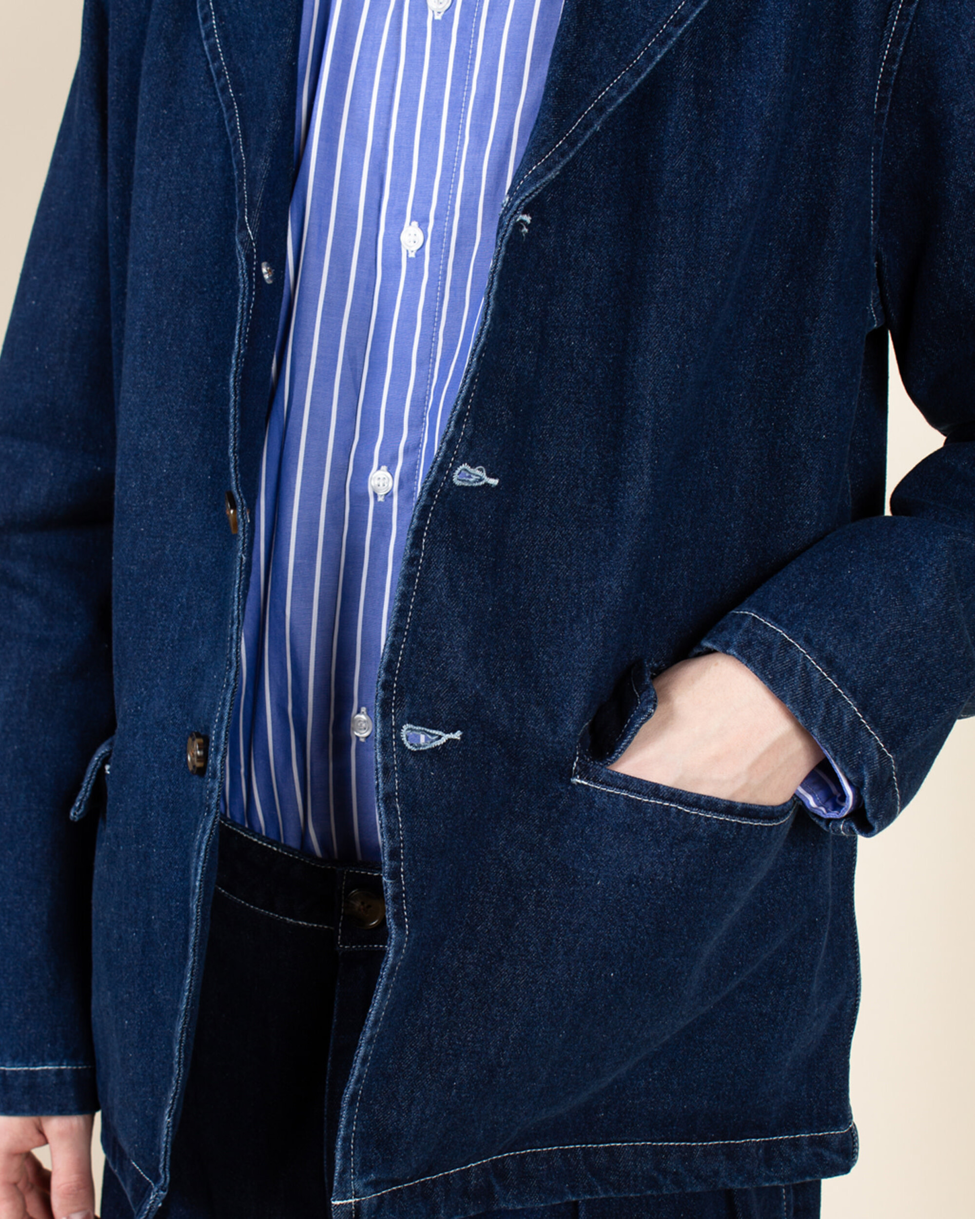 POP Hewitt Suit Jacket - Rinsed Denim