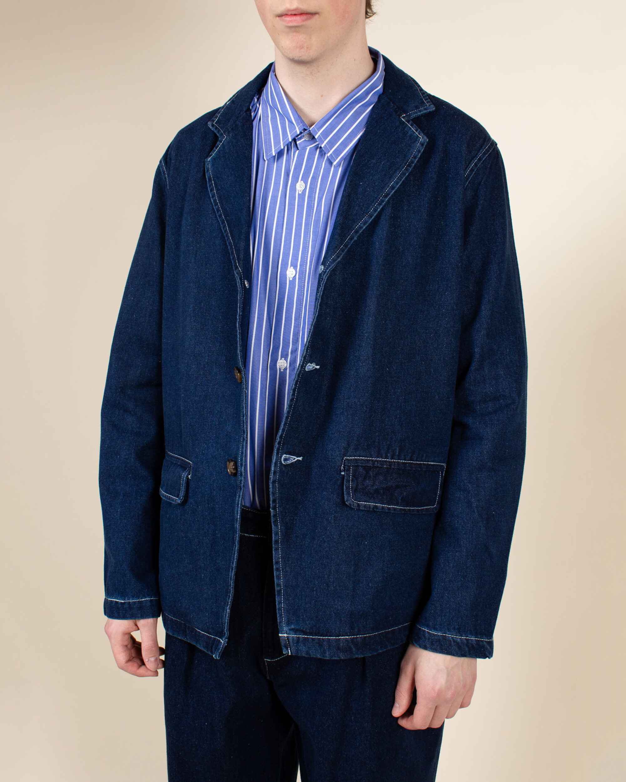 POP Hewitt Suit Jacket - Rinsed Denim