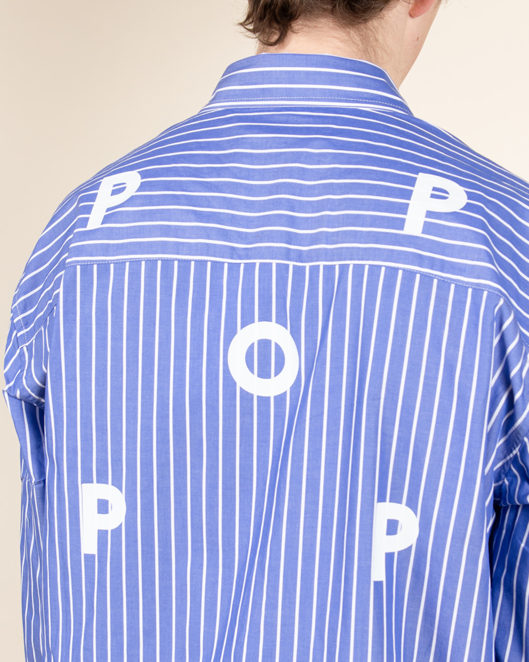 POP Logo Striped Shirt - Blue