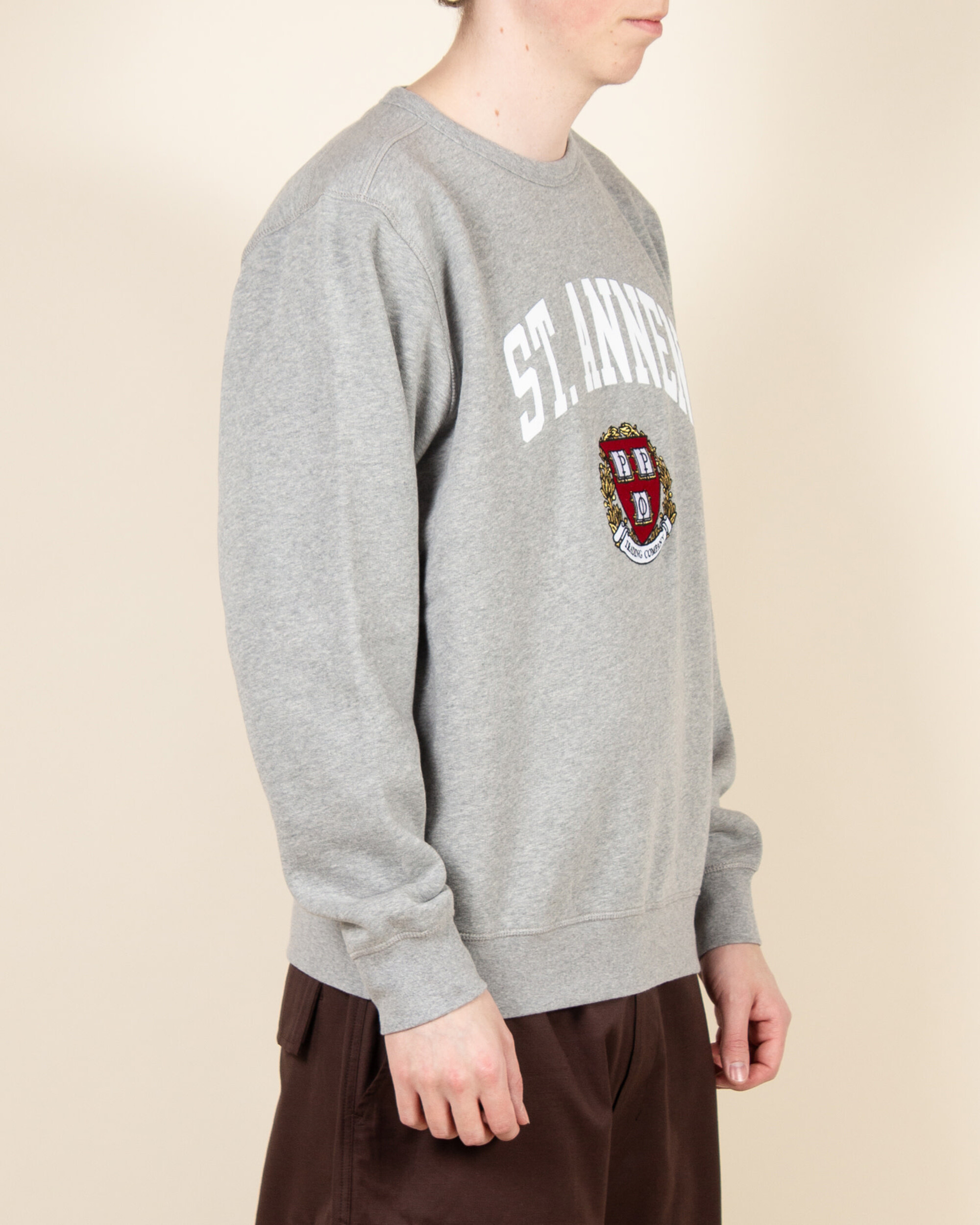 POP St Annen Crest Crewneck - Sweat Heather Grey