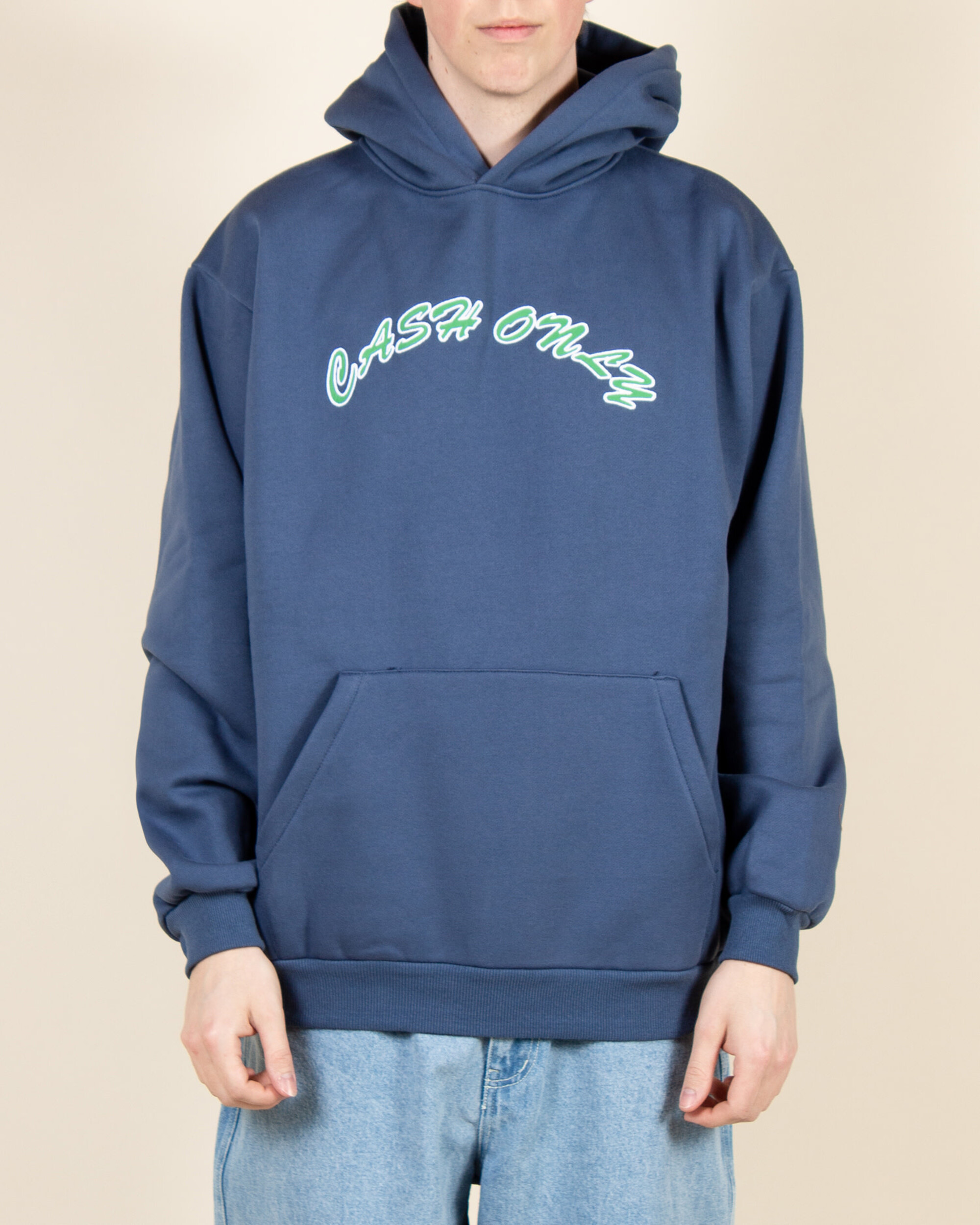 Cash Only Nylon Applique Logo Pullover - Denim