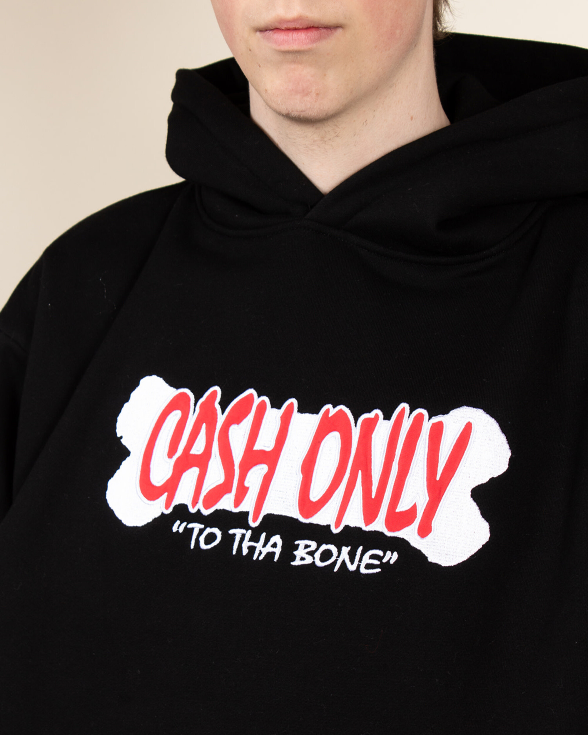 Cash Only To Tha Bone Pullover - Black