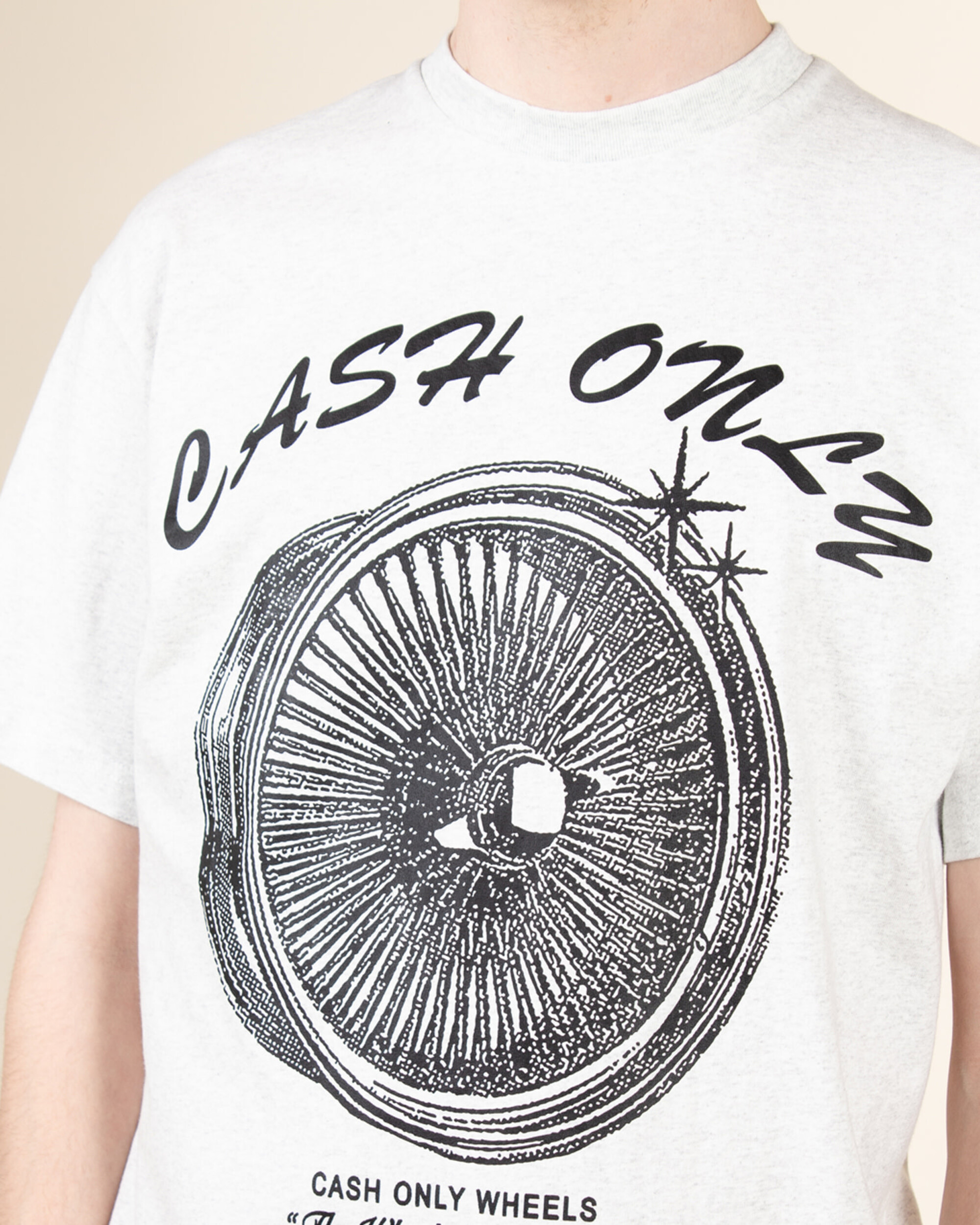 Cash Only Wheels Tee - Ash
