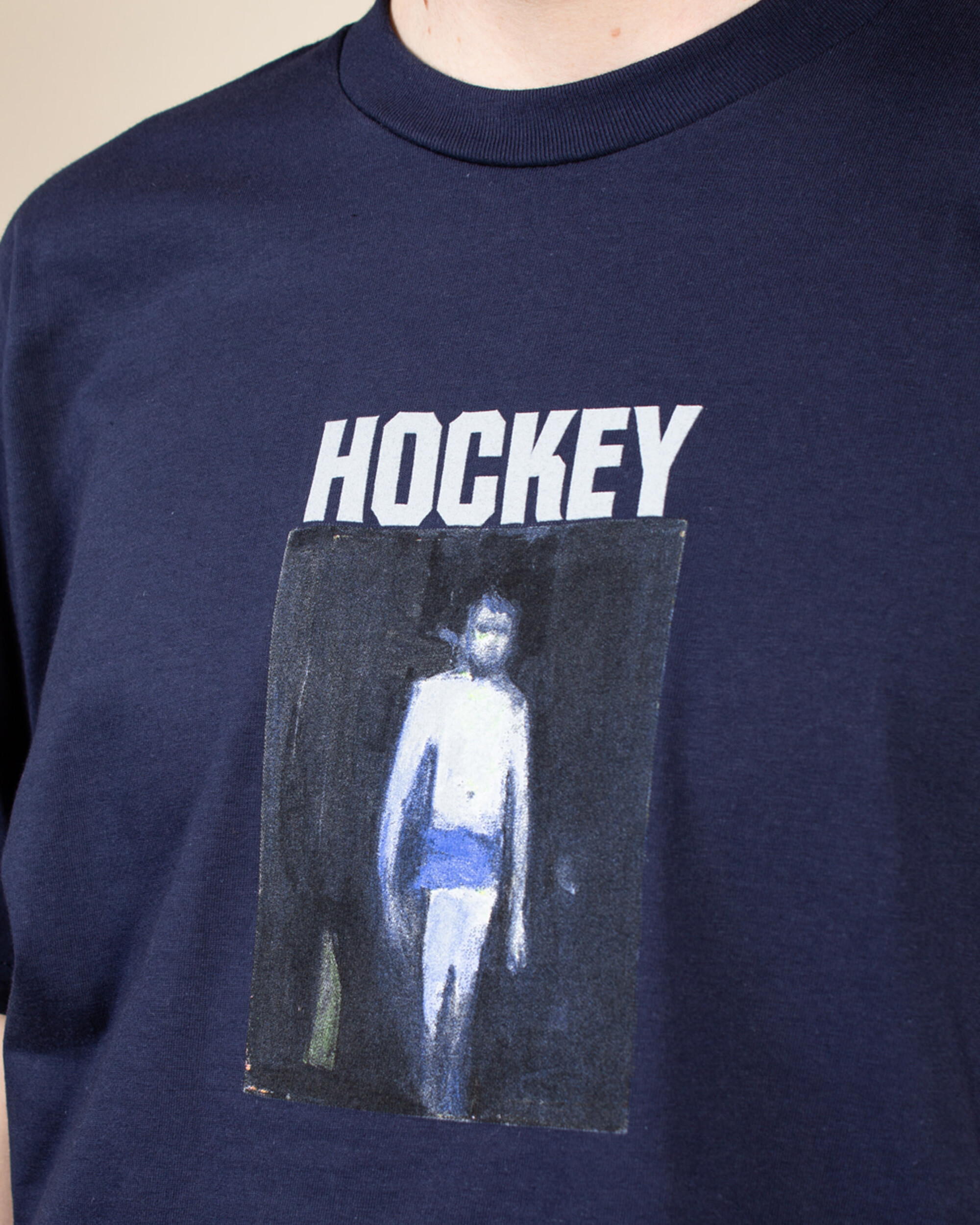 Hockey 50 % of Anxiety Tee - Navy