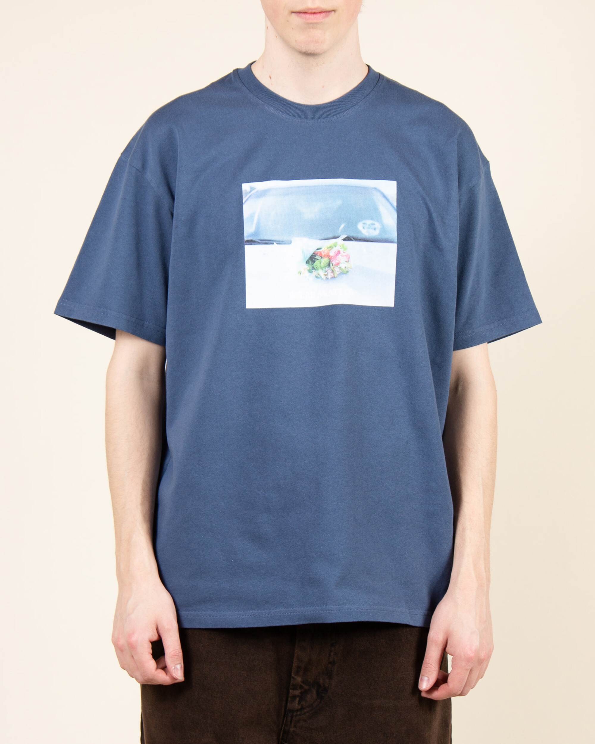 Polar Dead Flowers Tee - Grey Blue