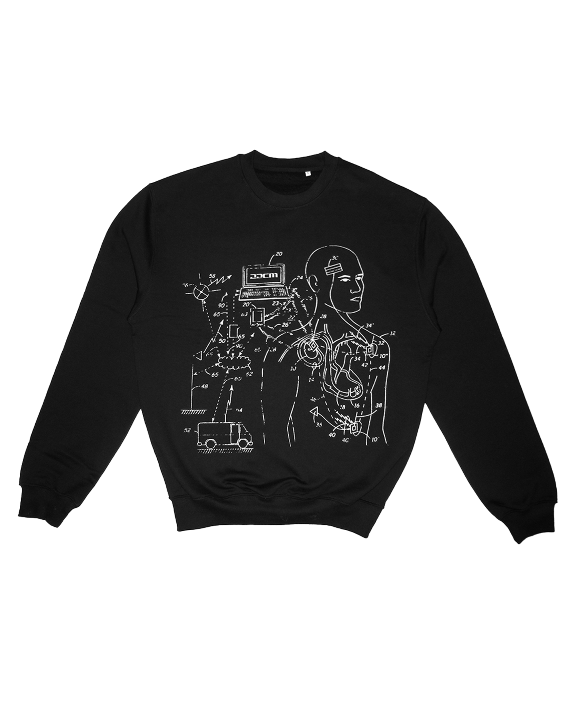 22CM-Megatrends Mind Control Crewneck - black