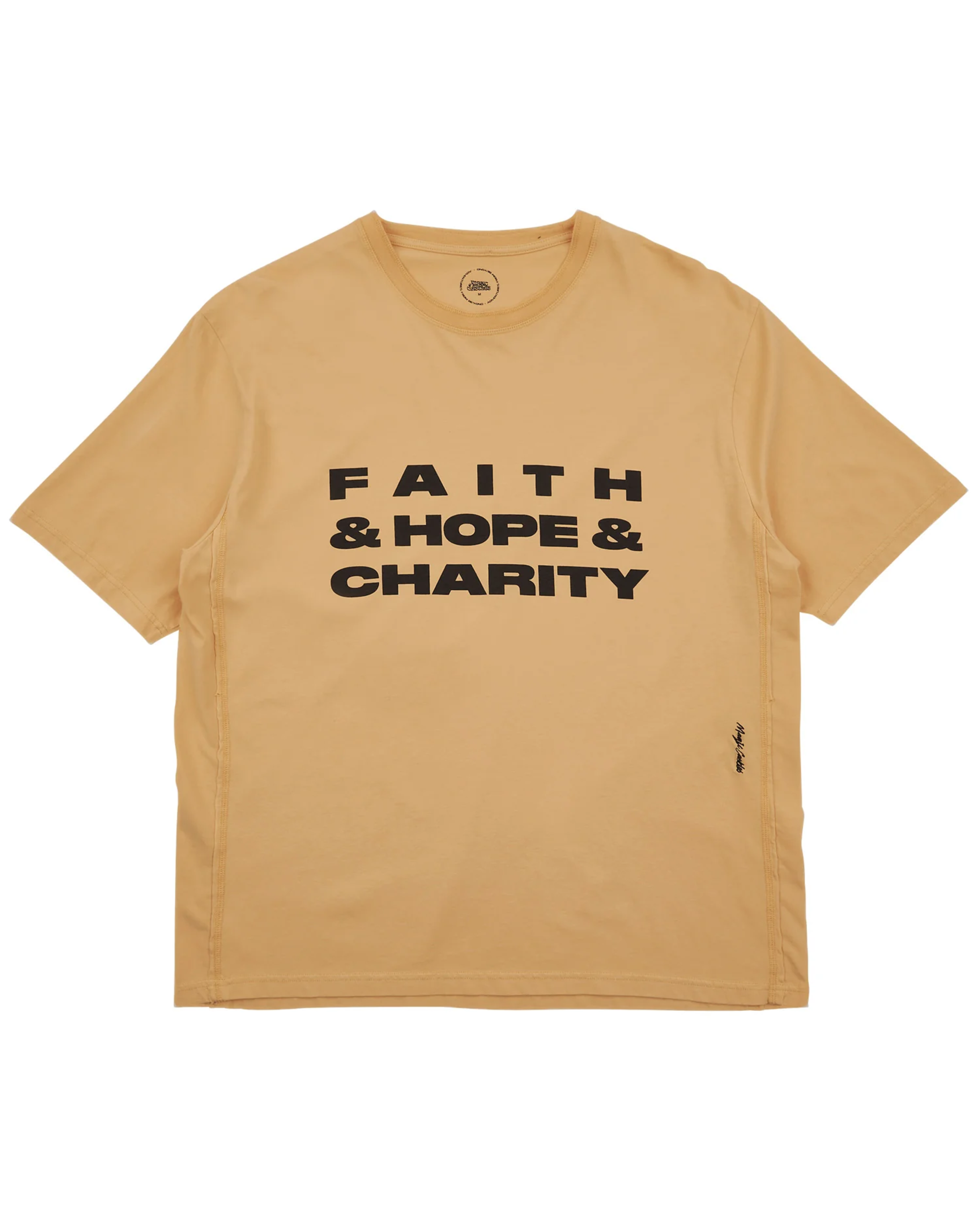 Magic Castles Faith Hope Charity T-shirt - Sunkist