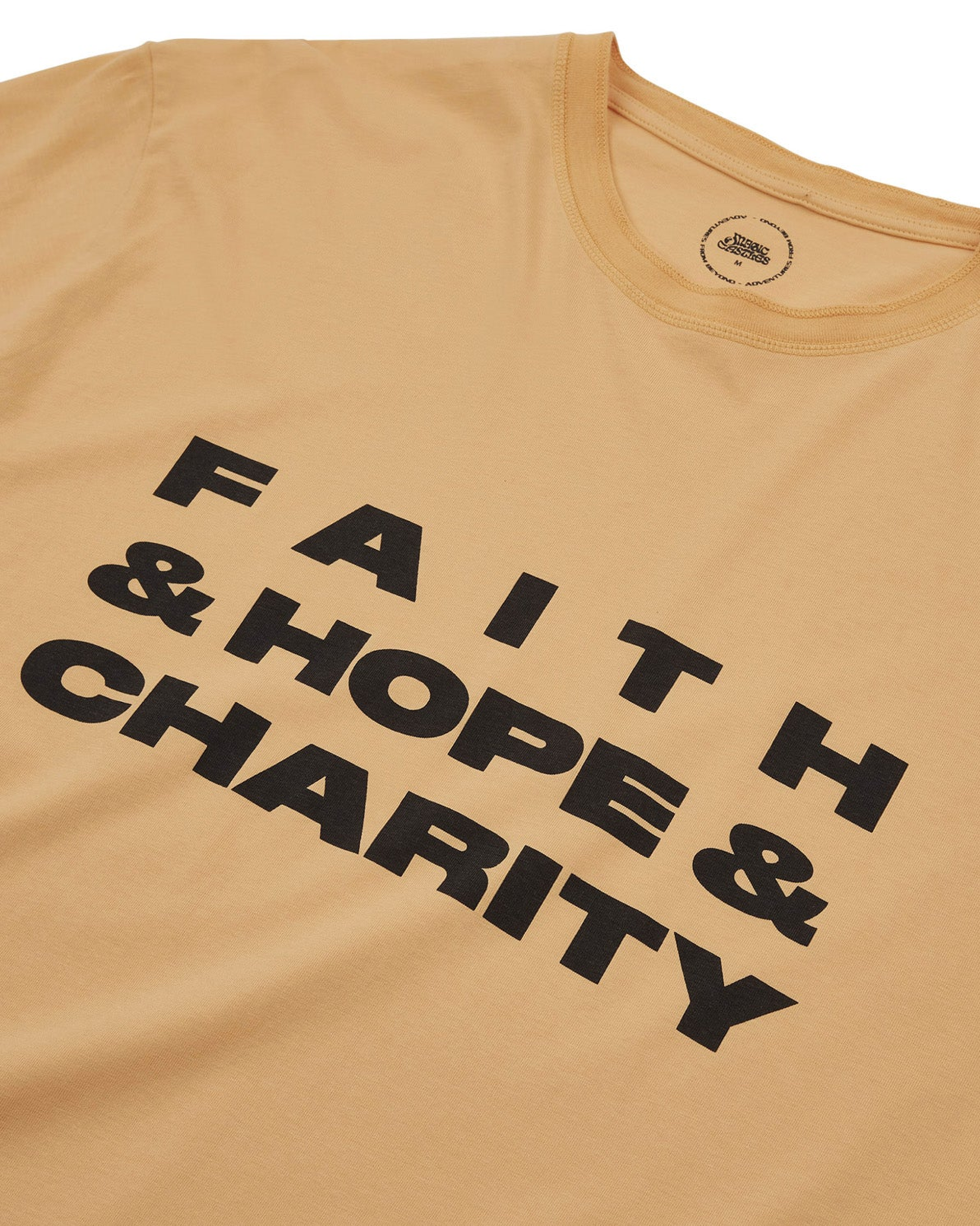 Magic Castles Faith Hope Charity T-shirt - Sunkist