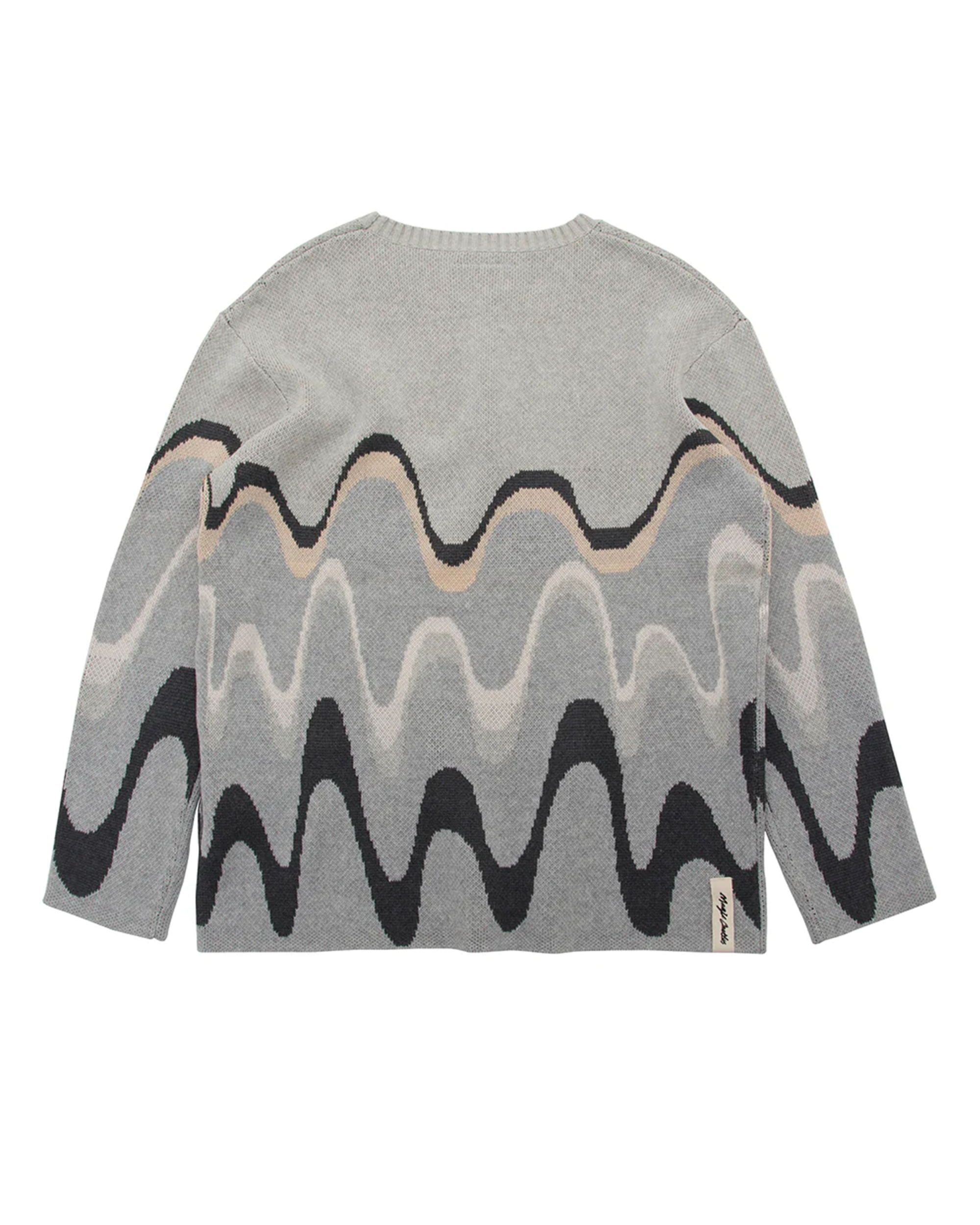 Magic Castles Intarsia Wave Knit - Charcoal Multi