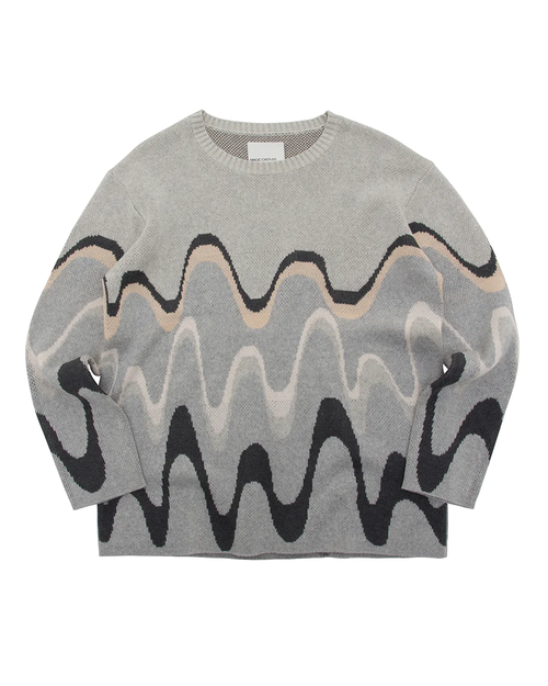 Magic Castles Magic Castles Intarsia Wave Knit - Charcoal Multi