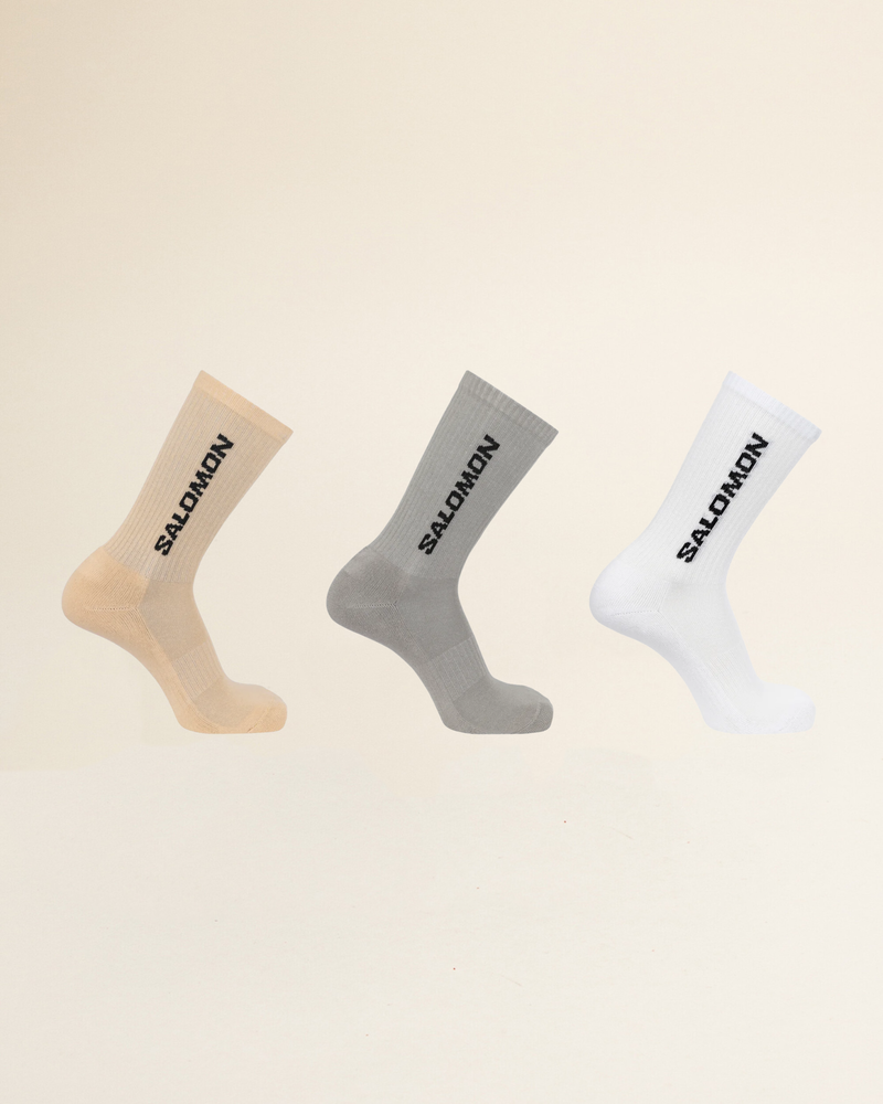 Salomon Salomon Socks Everyday Crew 3-Pack - Vanilla Ice/Metal/Hazelnut