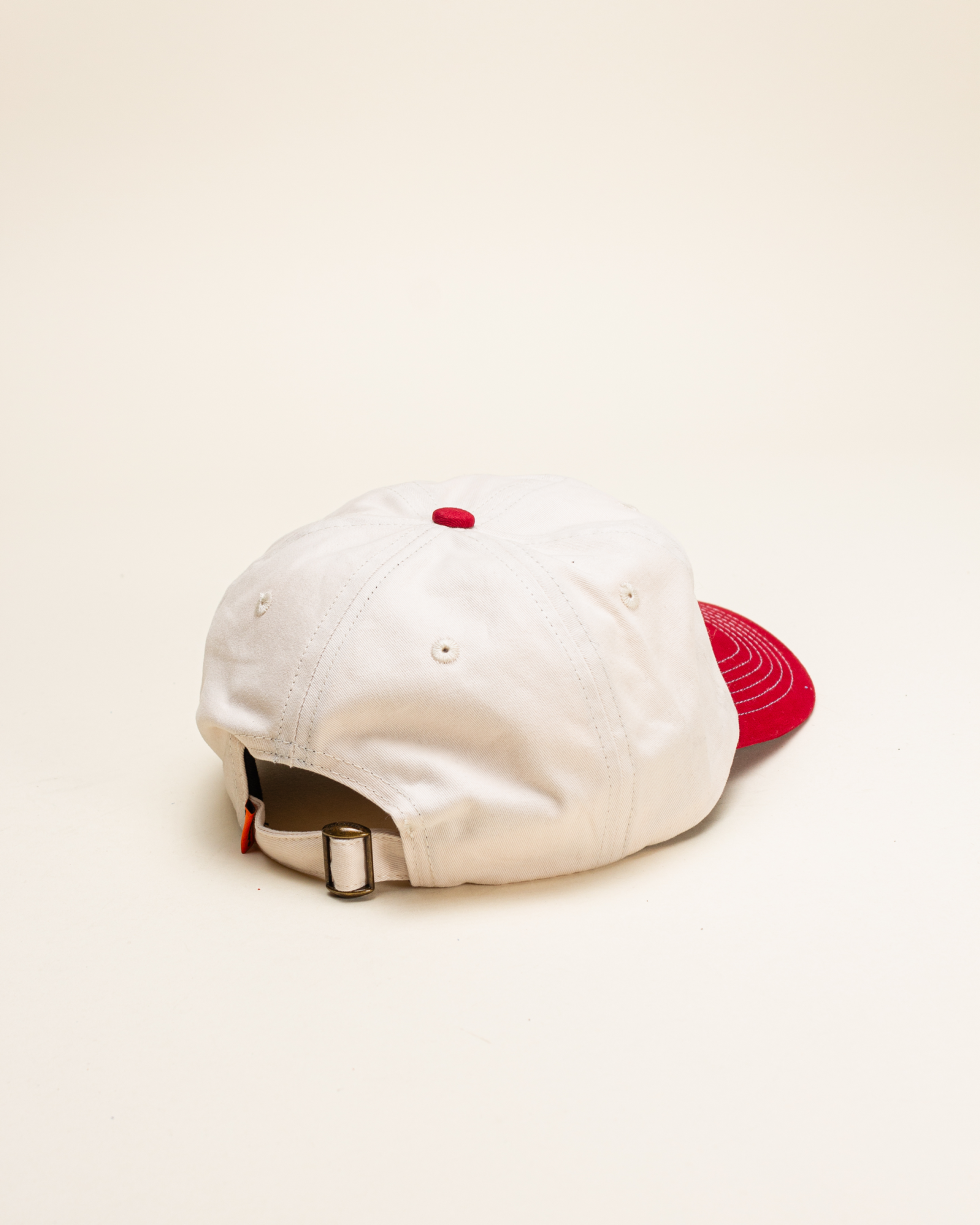 Butter Goods Rodent 6 Panel Cap - Natural/Burnt Red