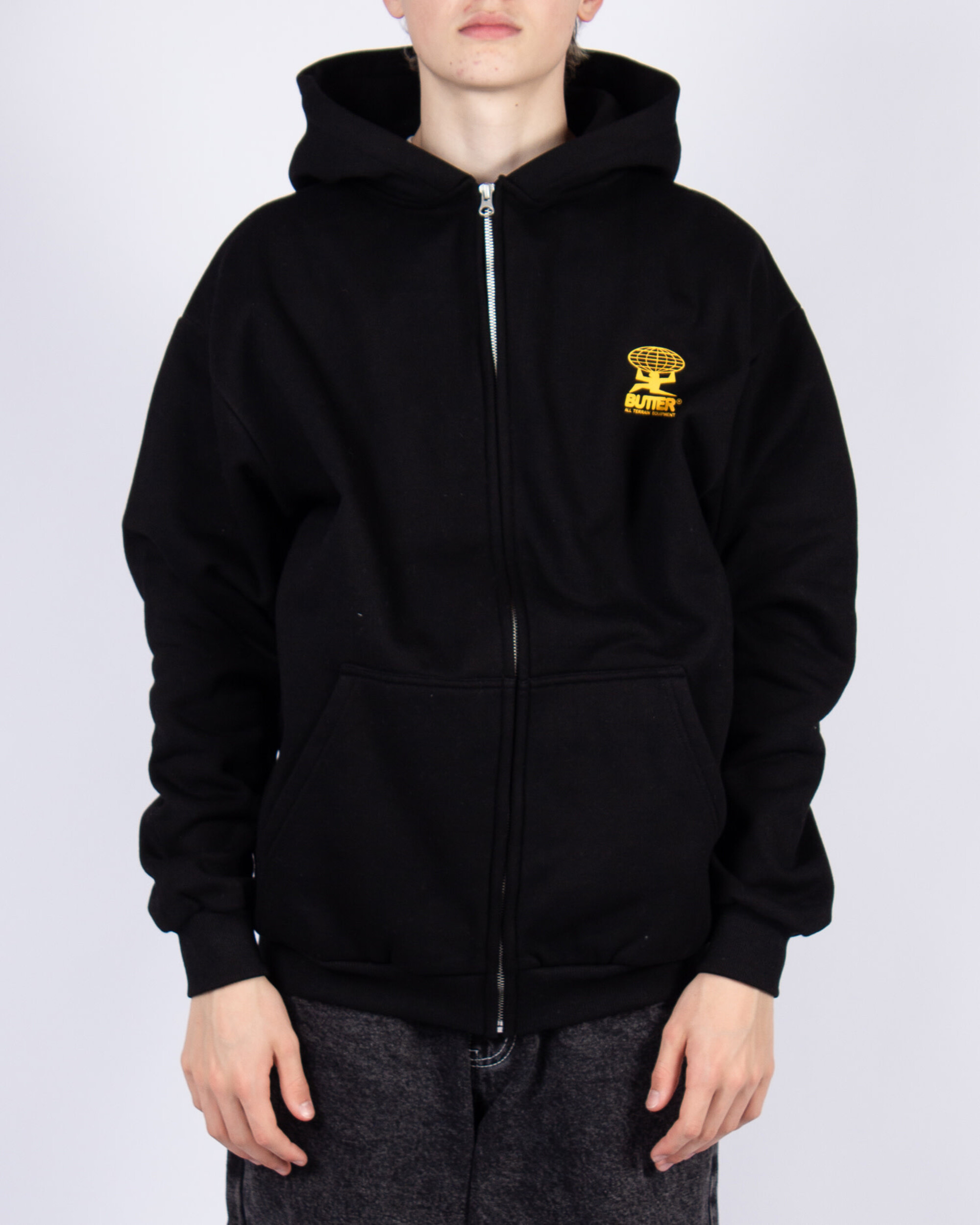 Butter Goods Terrain Zip-Thru Hoodie - Black